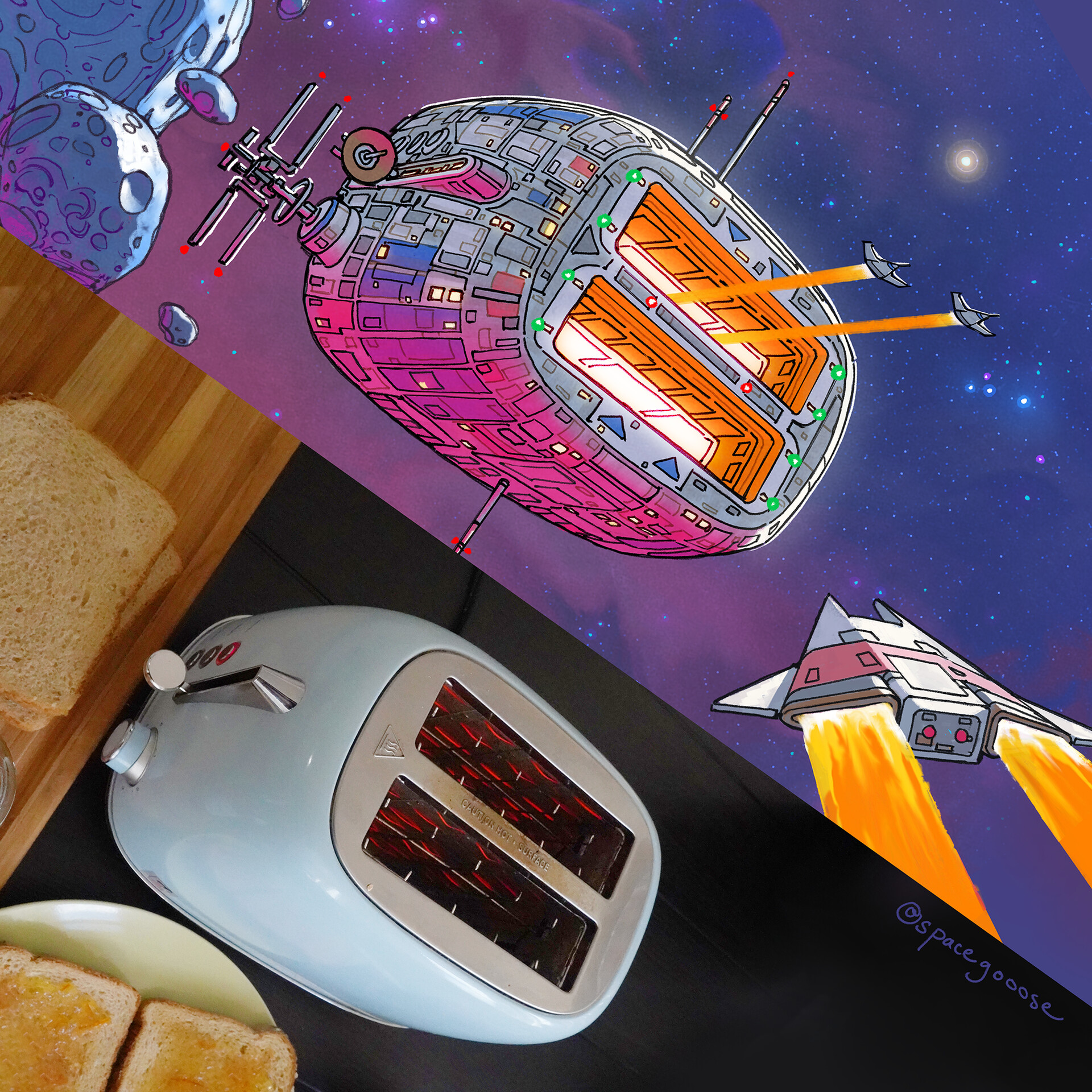 ArtStation Space Toast Station