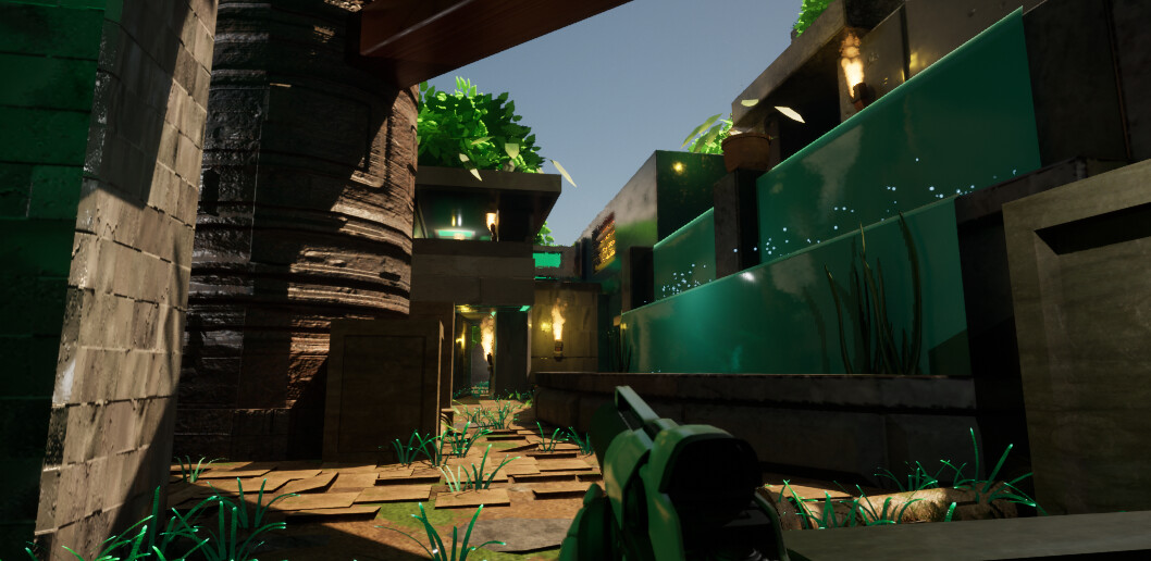 View of B site coming from attacker side