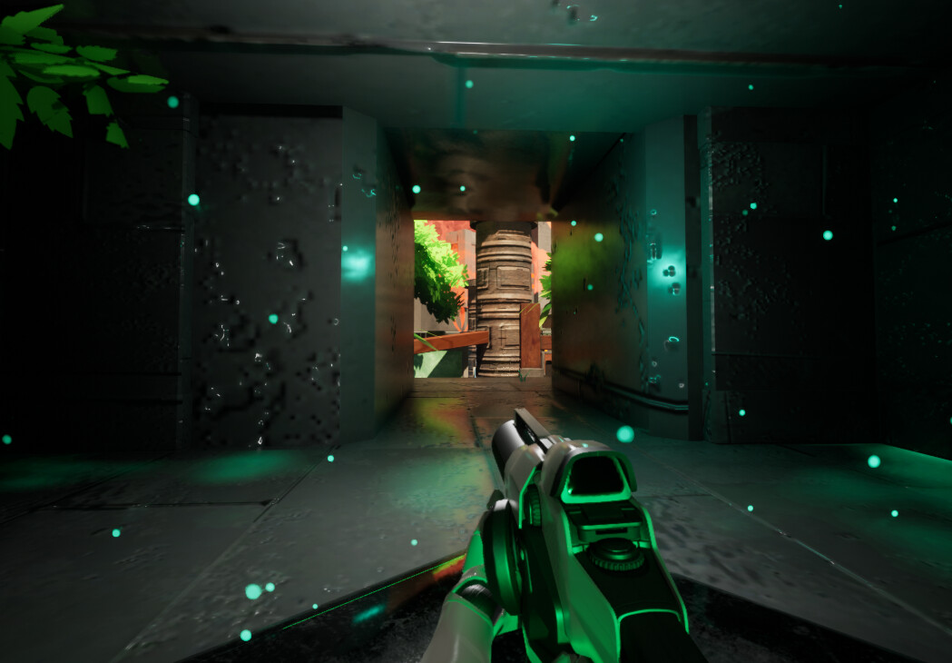 View of teleporting to temple room