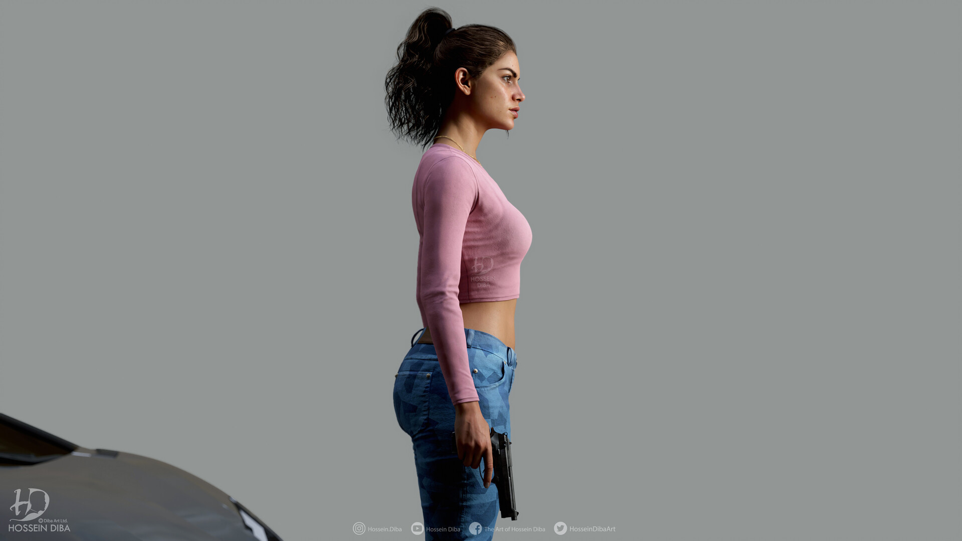Creating Lucia - Hossein Diba's 3D Model of GTA 6's Female Protagonist 