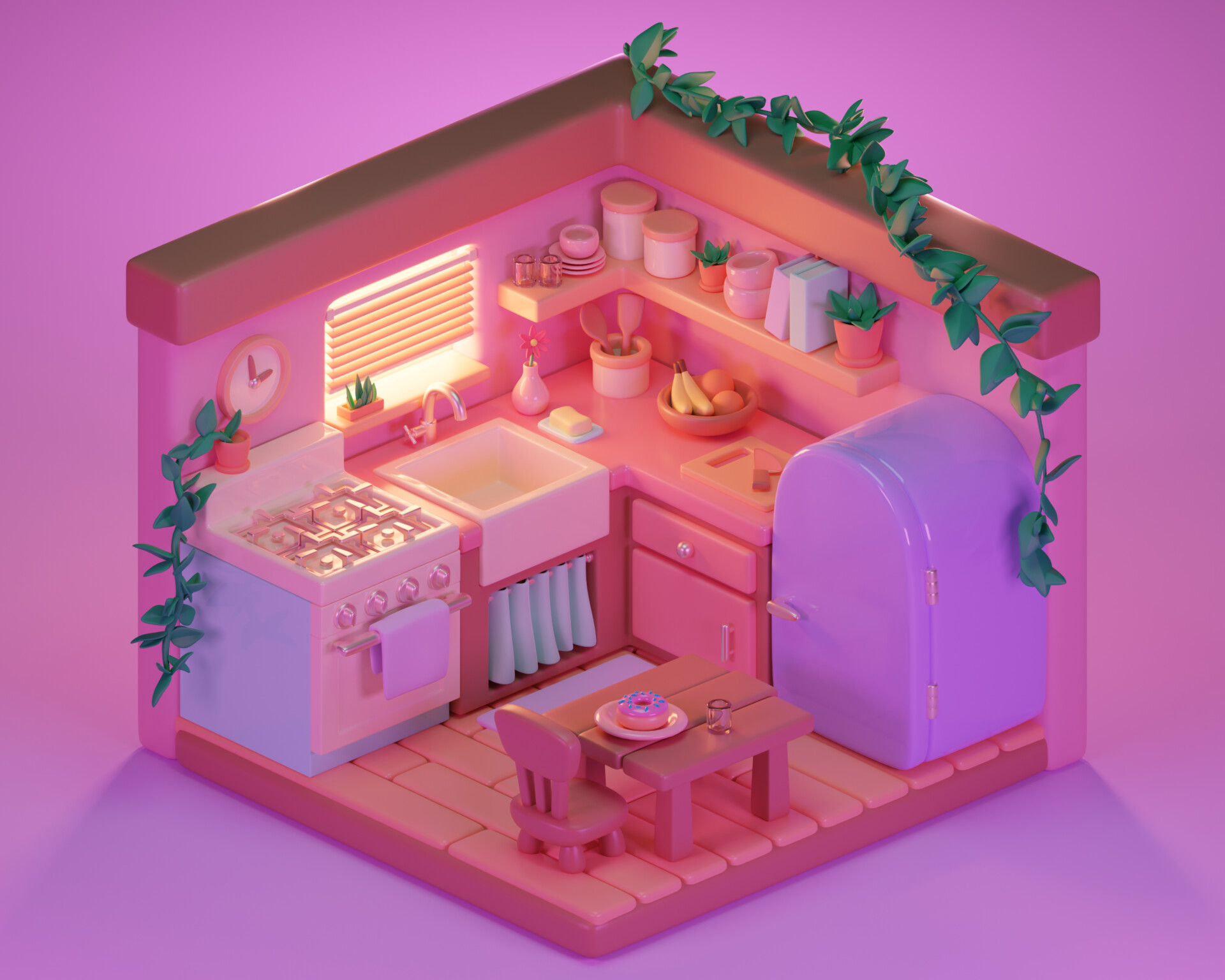 ArtStation kozy kitchen