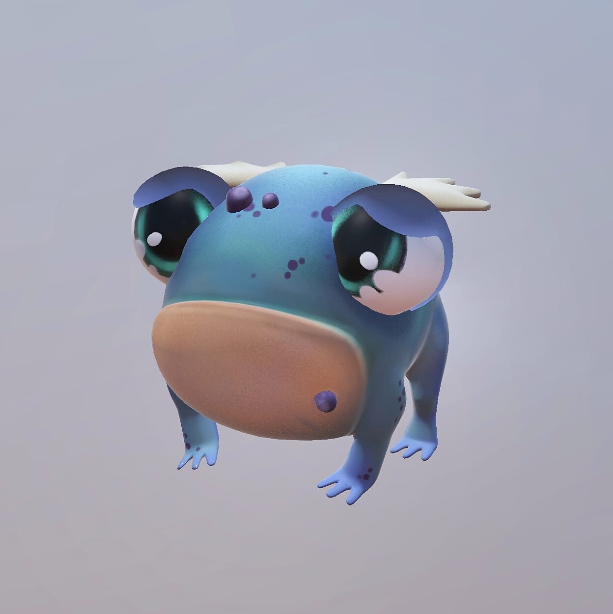 ArtStation - Frowning frog
