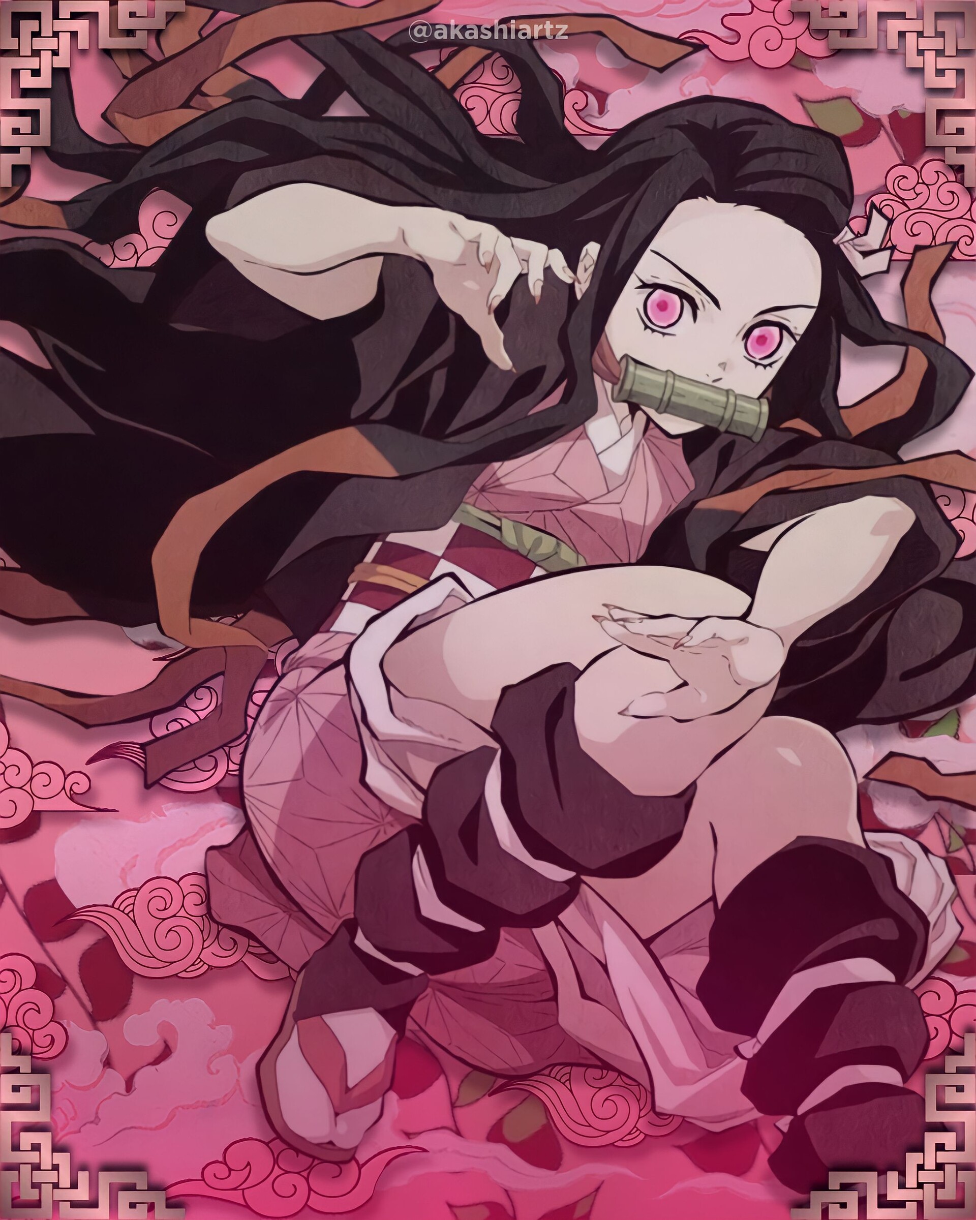 ArtStation - Girl Illustration 13 - Anime Fanart Nezuko Kamado-Kimetsu No  Yaiba