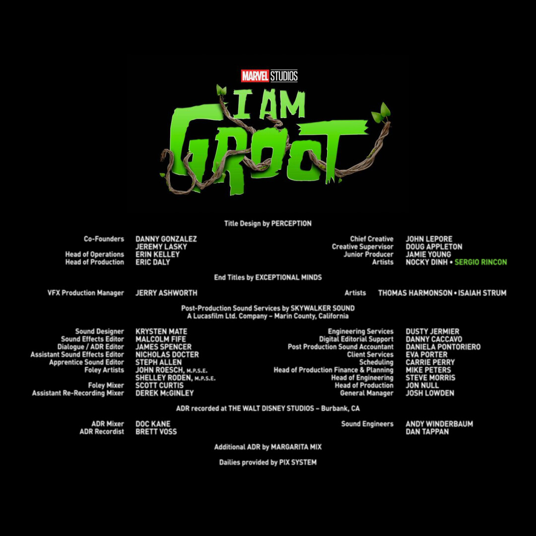 Title Design - I am Groot