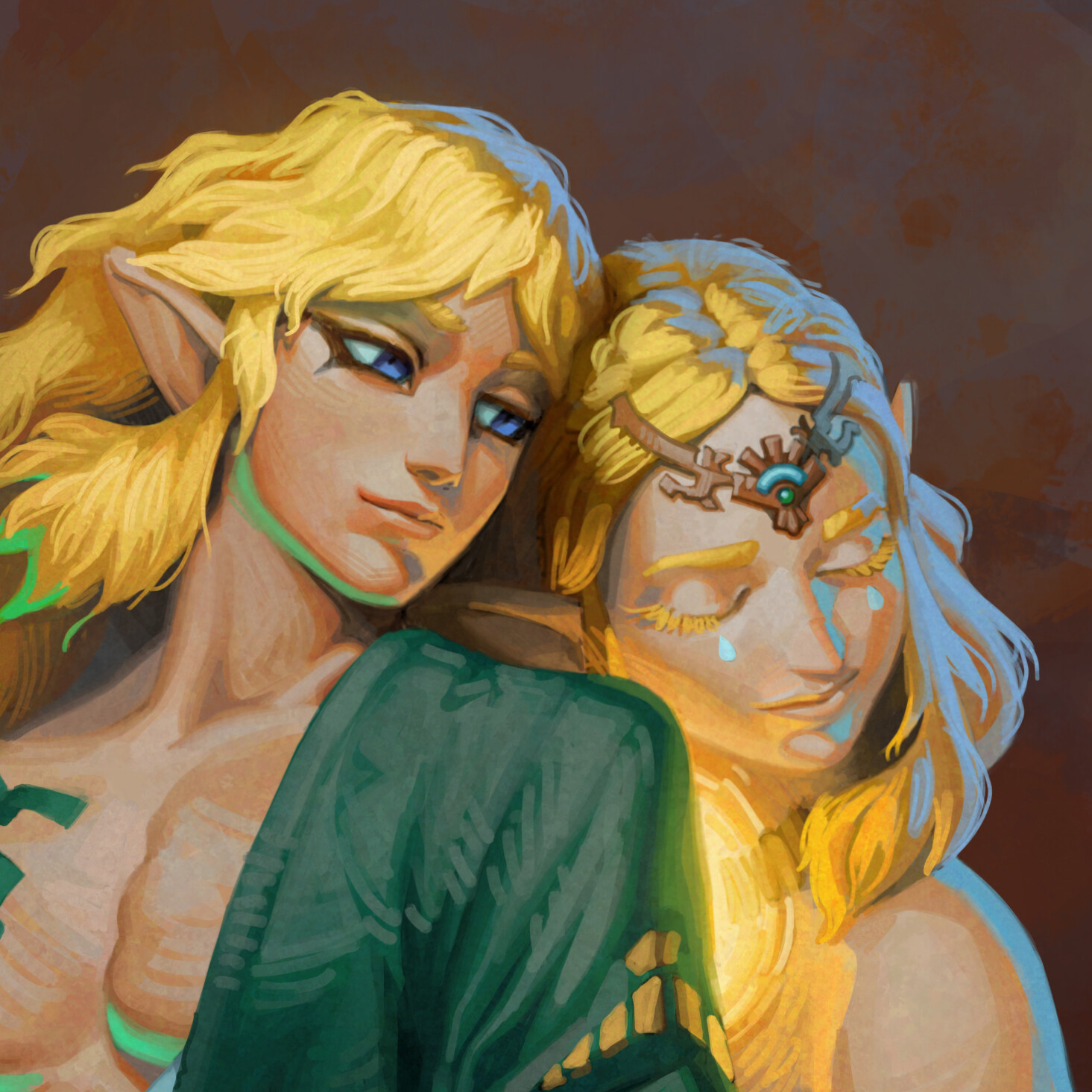 Fanart Friday, Too: Zelink and Tears of the Kingdom – Beneath the