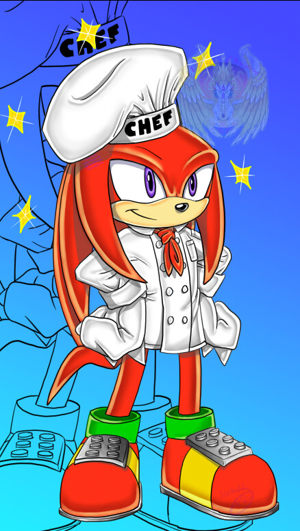 Art Knuckles the Echidna Speed painting emerald shield fictional  Character cartoon painting png  PNGWing