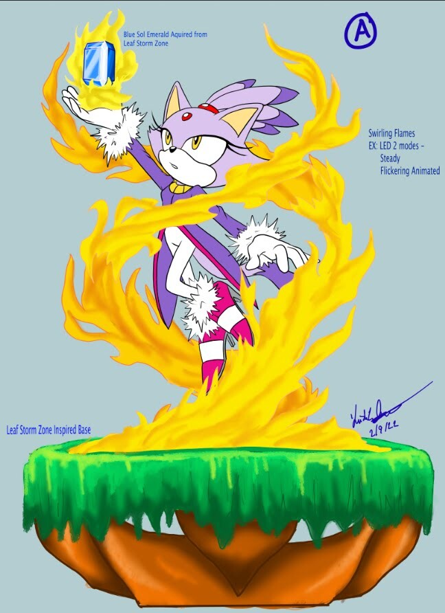 ArtStation Blaze the Cat Sonic Rush