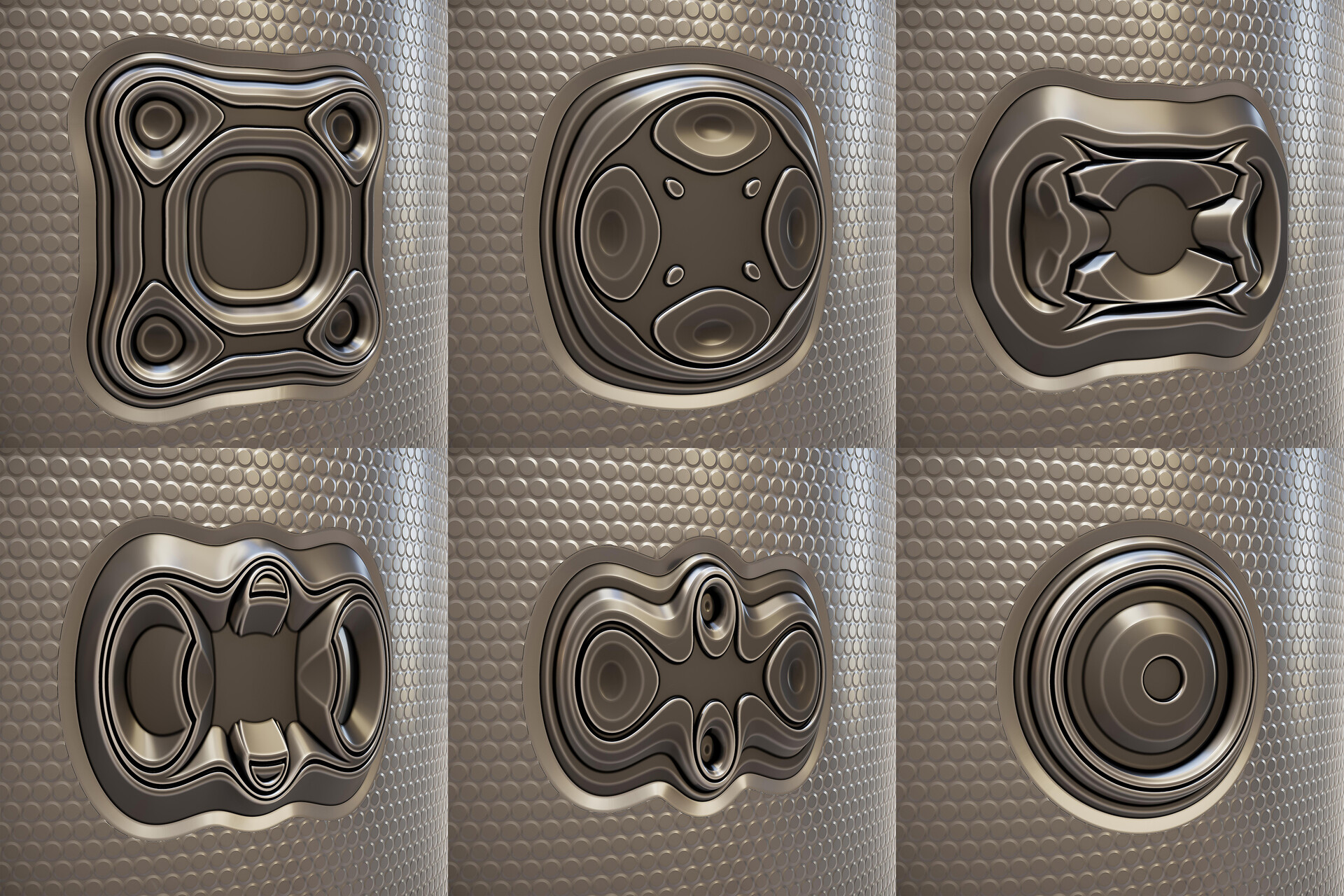 Andrey Frolov 50 alphas brush for zbrush and normals decals for