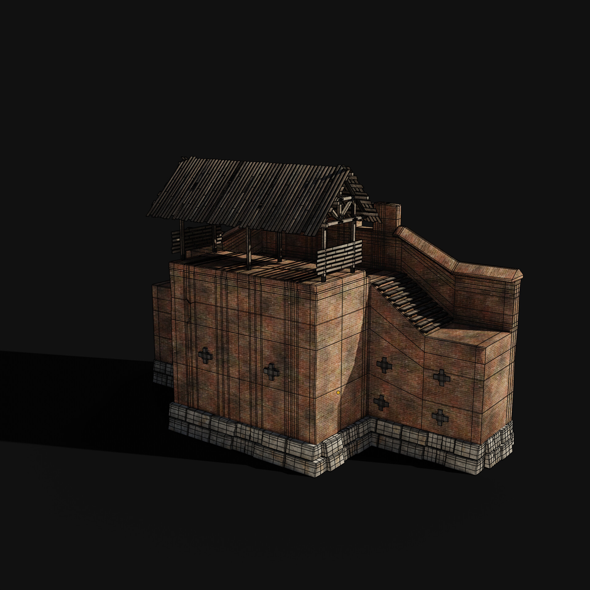 ArtStation - Defensive walls with a shooting position