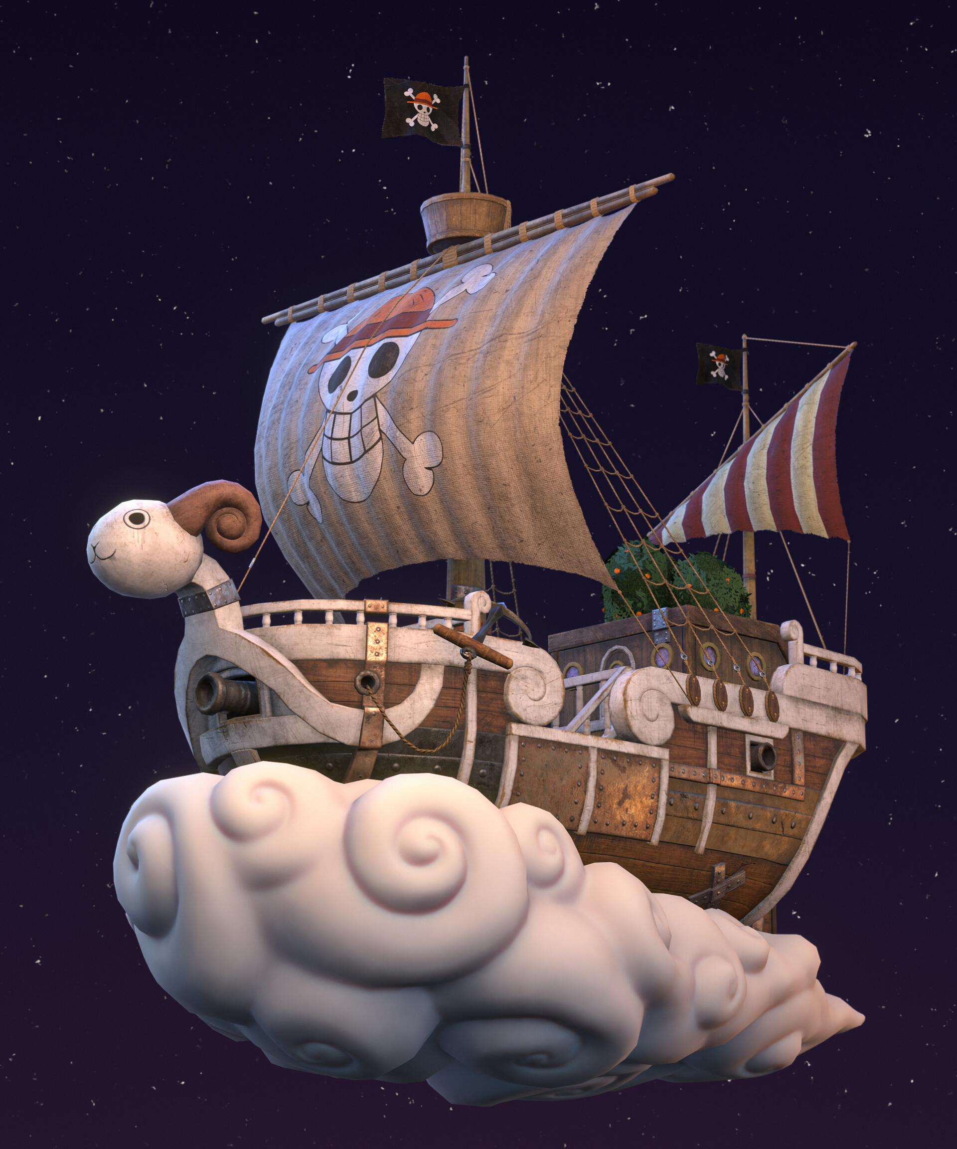 ArtStation - One Piece Going Merry Pirate Ship