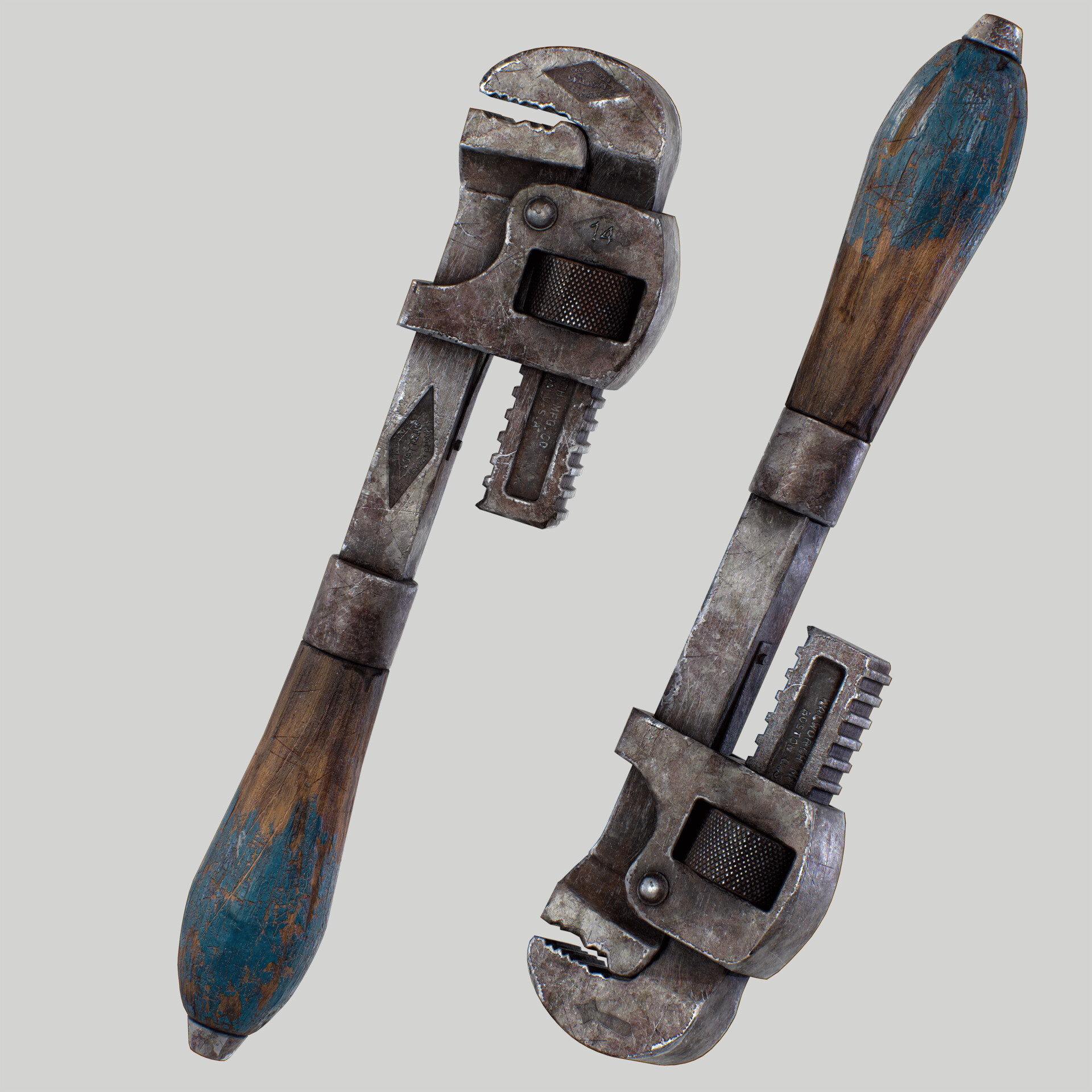 ArtStation Antique Pipe Wrench