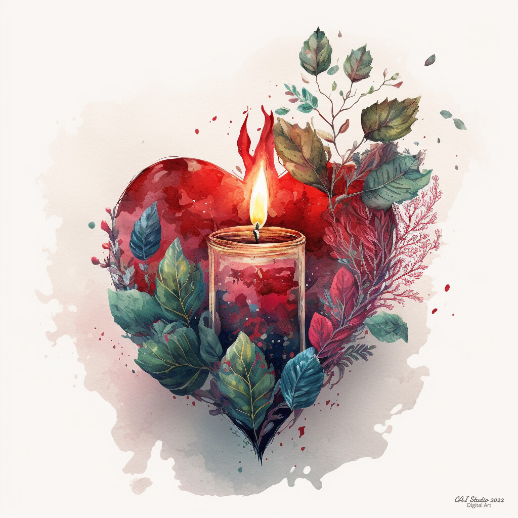 ArtStation Heart candles 1