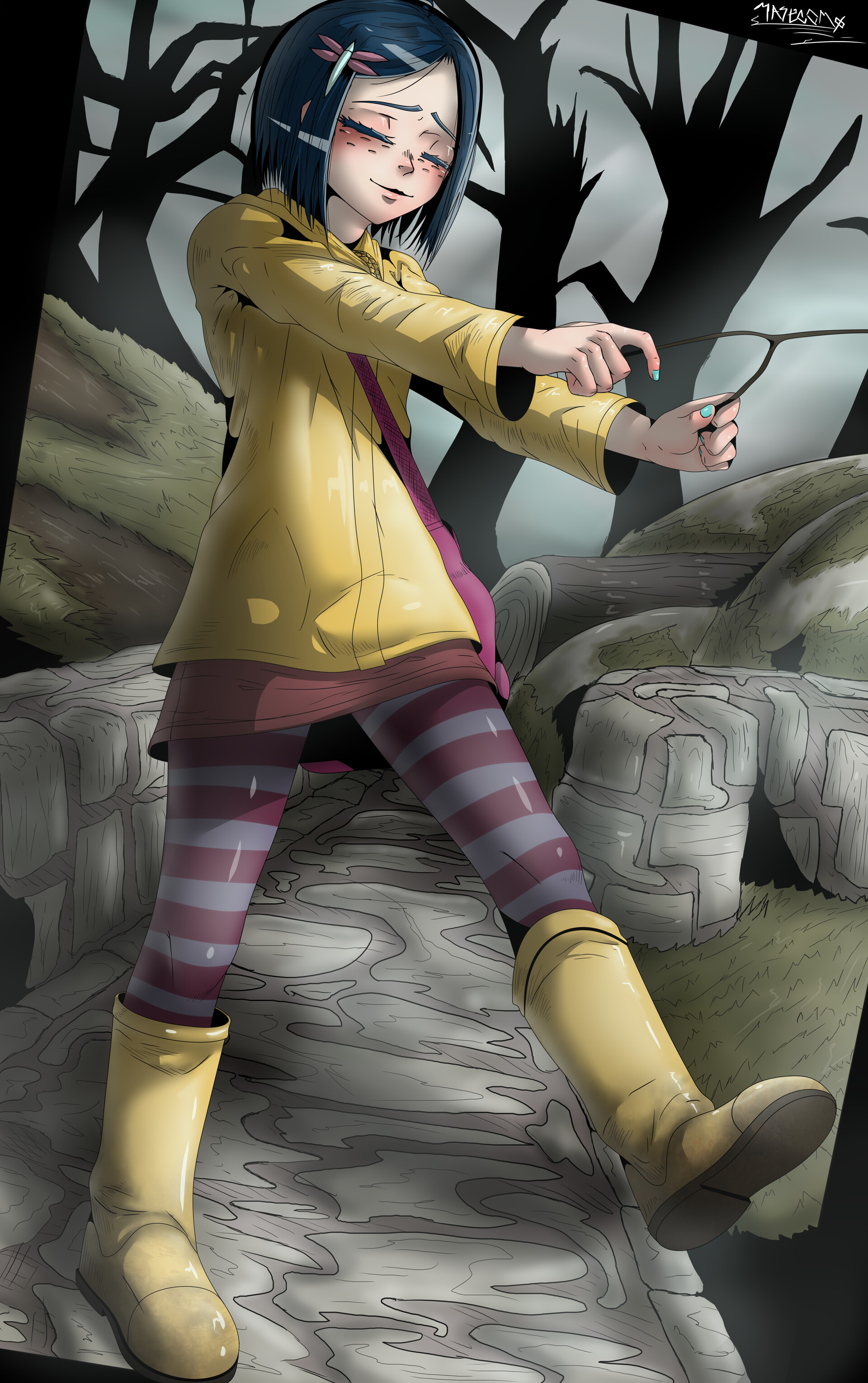 Evil Buttons: Anime-style Coraline