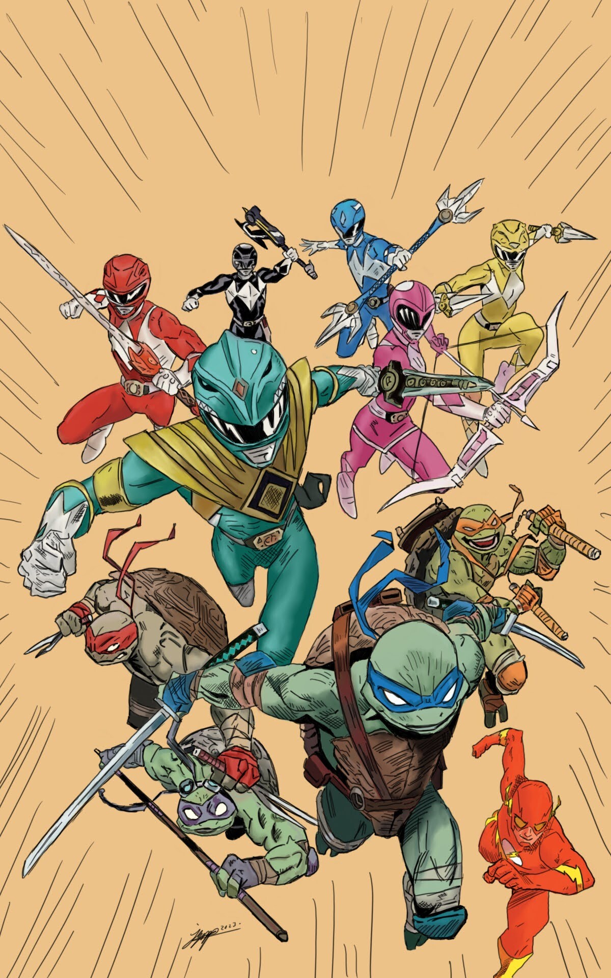 ArtStation - Mighty Morphin Power Rangers/Teenage Mutant Ninja Turtles ...