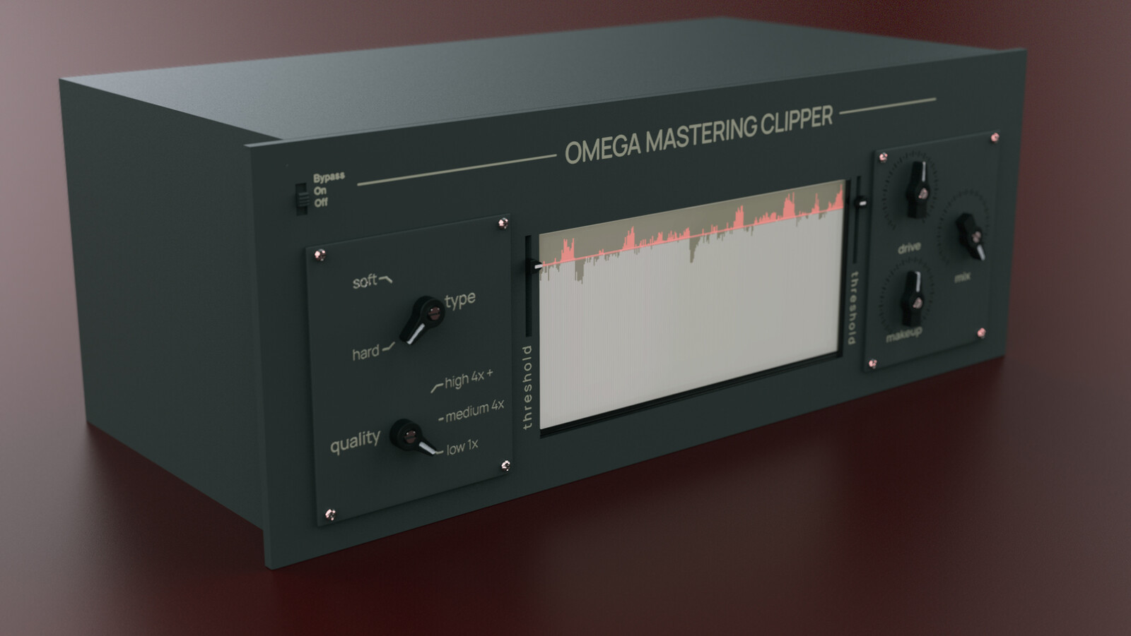 Audio Plugin Omega Clipper Product Visualization
