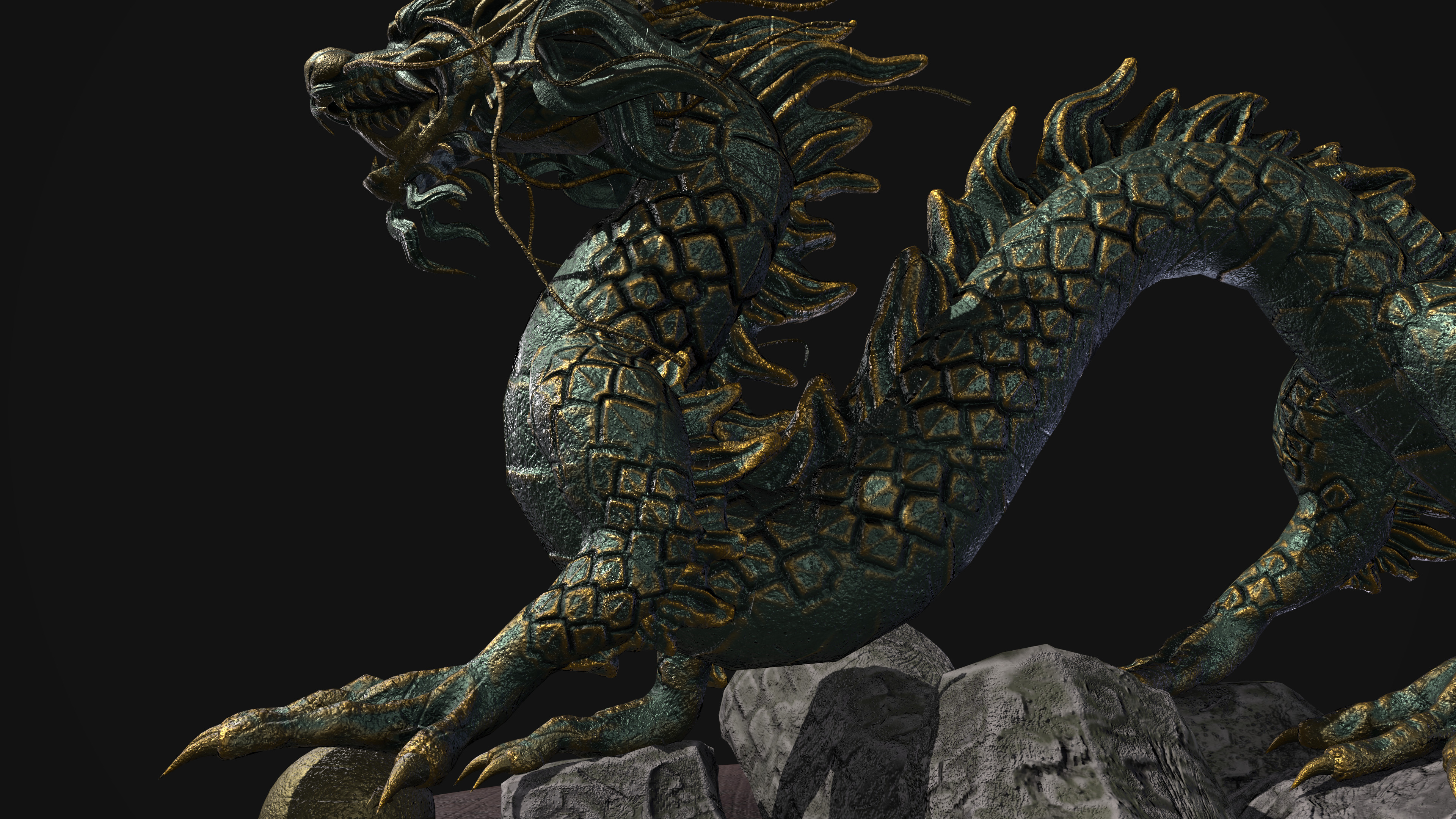 ArtStation - 3D Model - Chinese Dragon - Downloadable