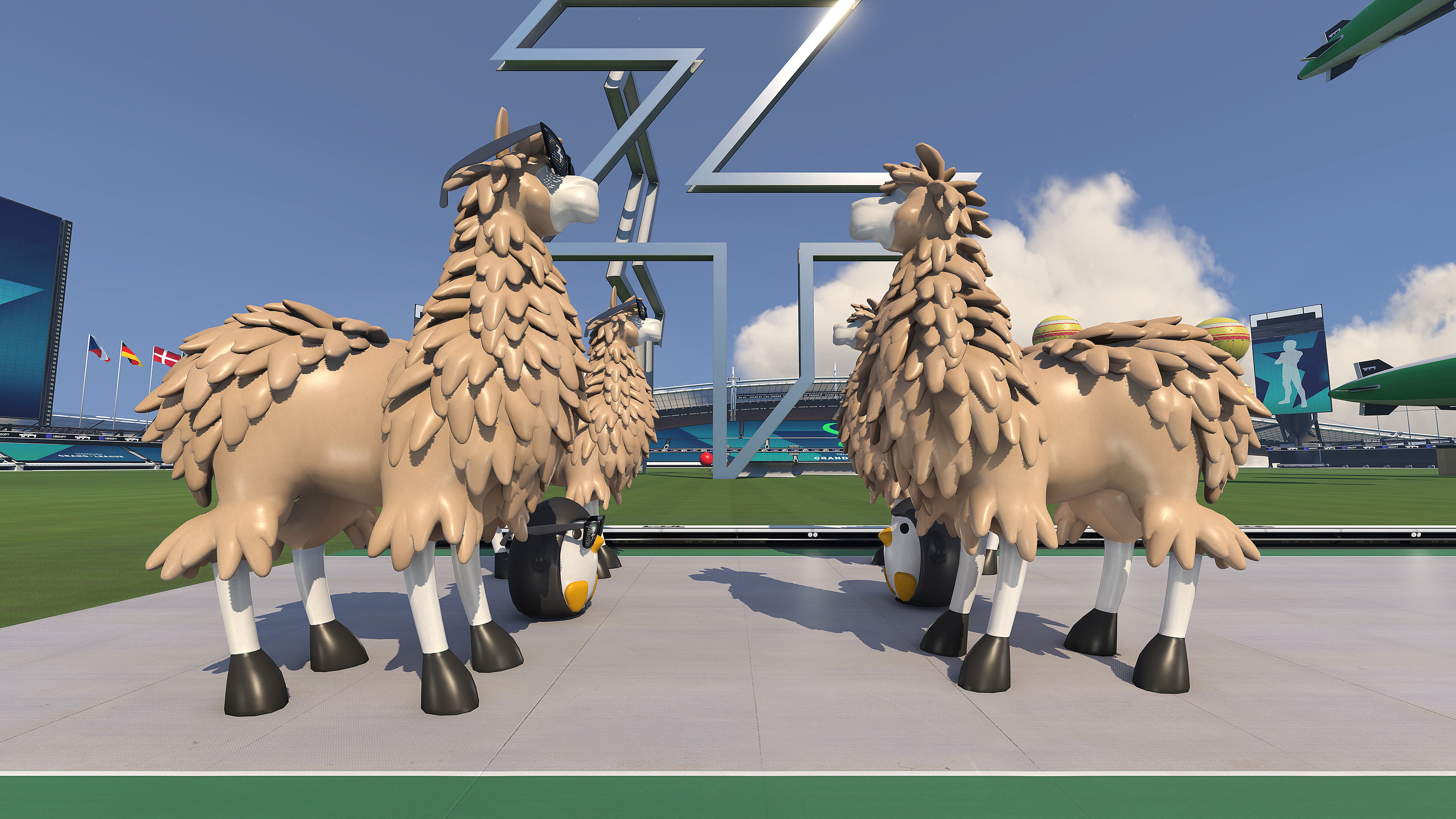 In-Game Screenshot of Zerator's Lama. [He do own a game company called "Unexpected Studio" and they made a game called "As far As The Eyes". So as an Easter Egg we re-made their Lama in a Nadeo's style.] 