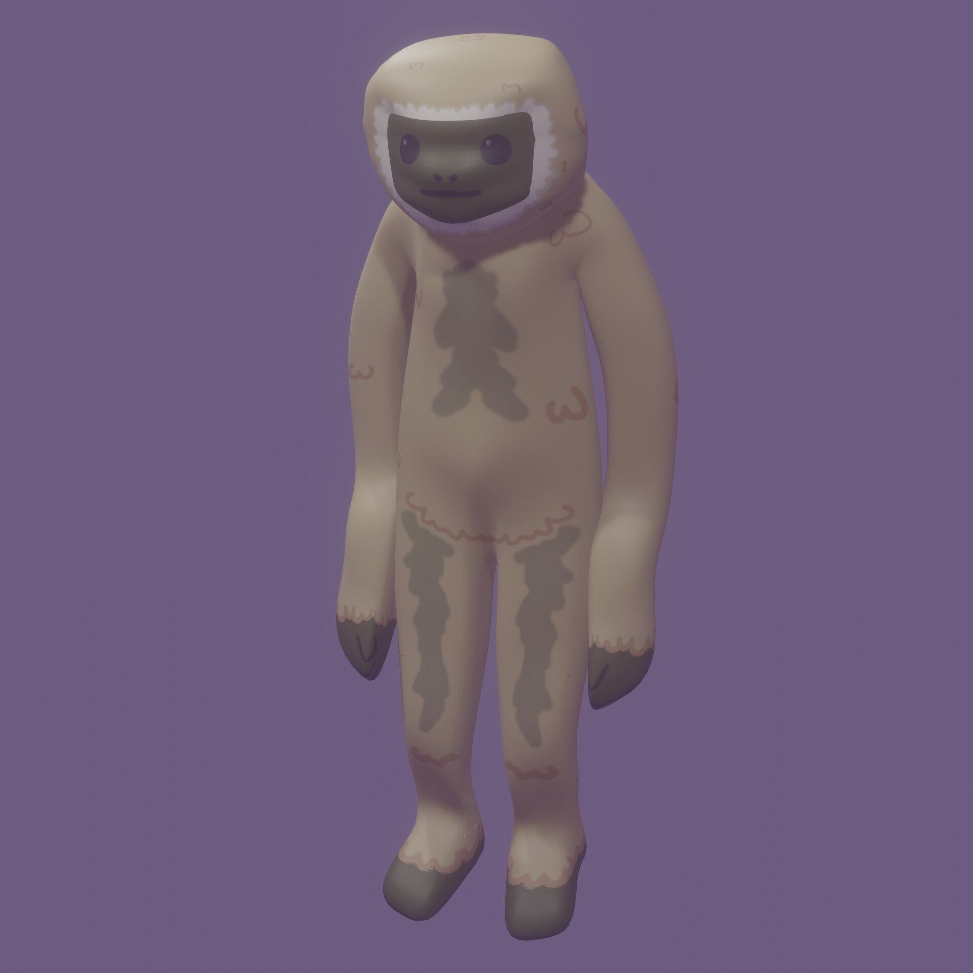 ArtStation Gibbon Character for Indie Project