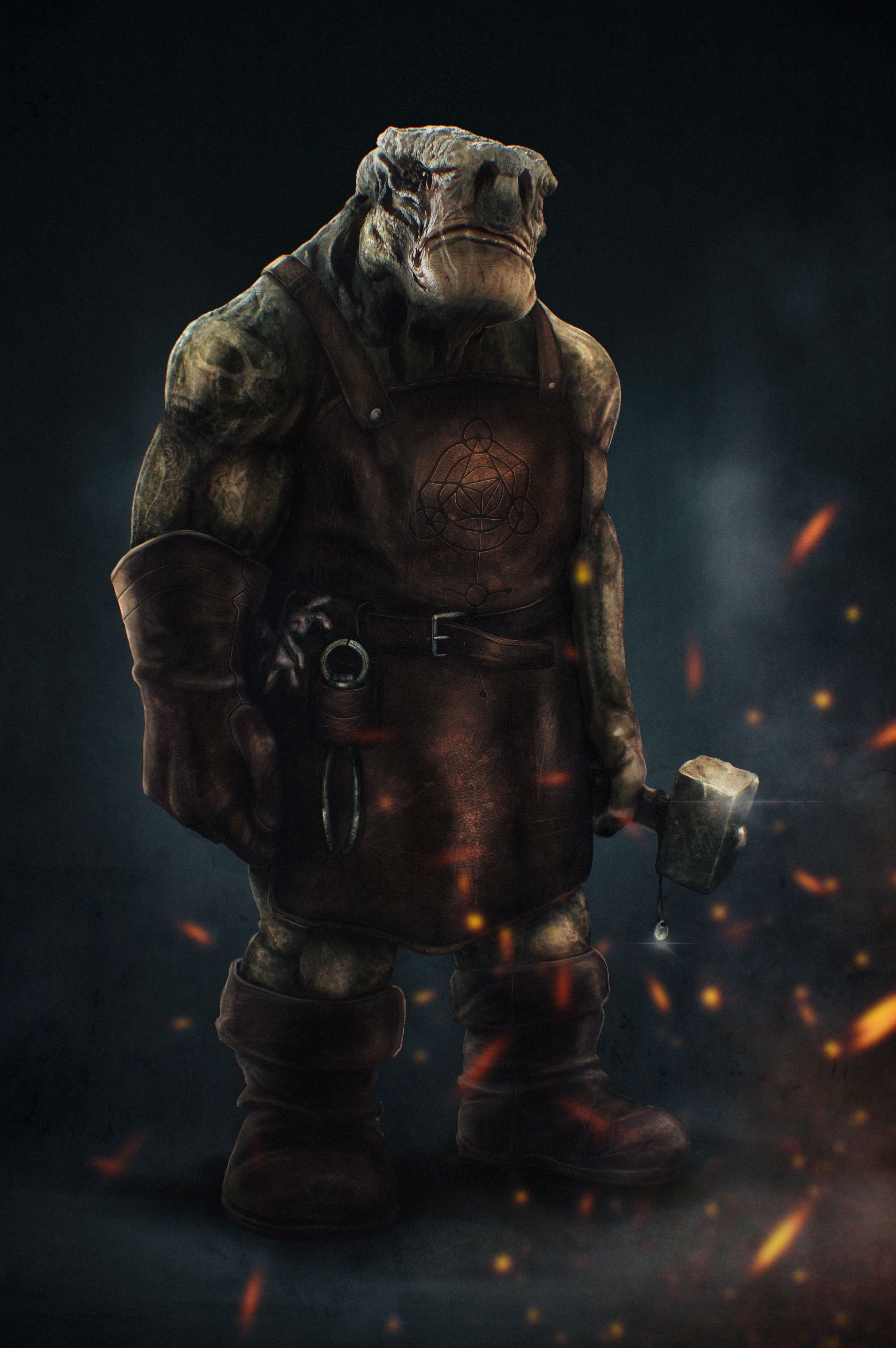 Final design, you don´t need a big hammer when u can smash some heads with your bare hands. 