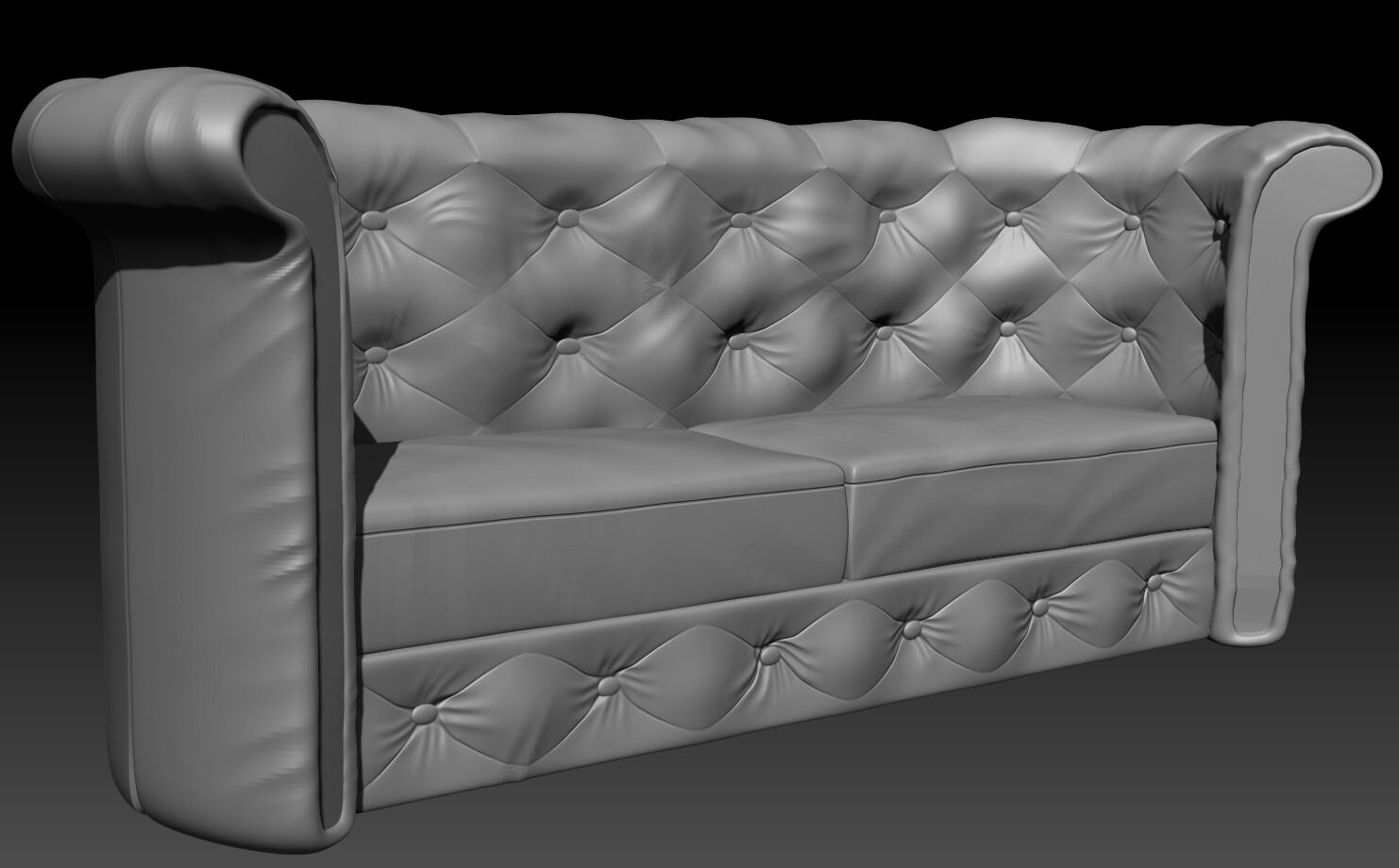 ArtStation Velvet Chesterfield Sofa