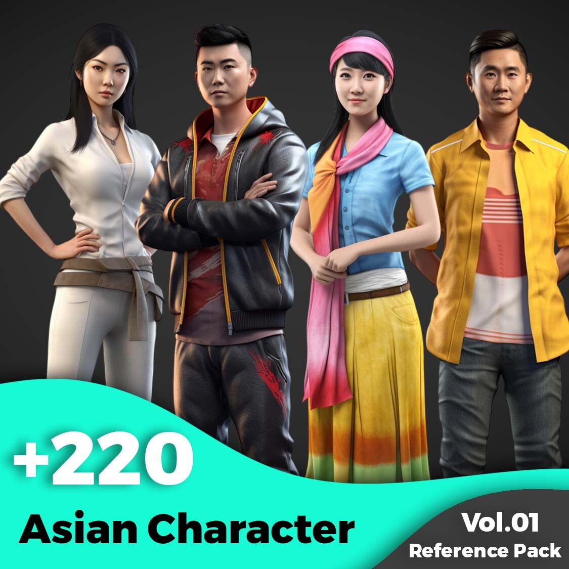 ArtStation - +220 Asian Character
