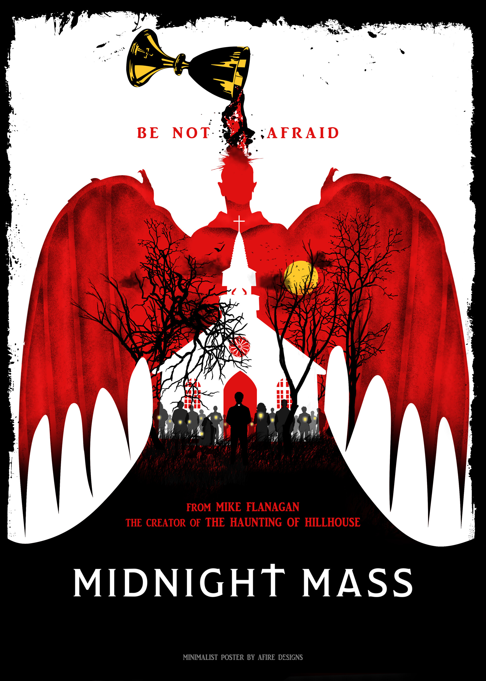Afire midnight mass minimalist poster