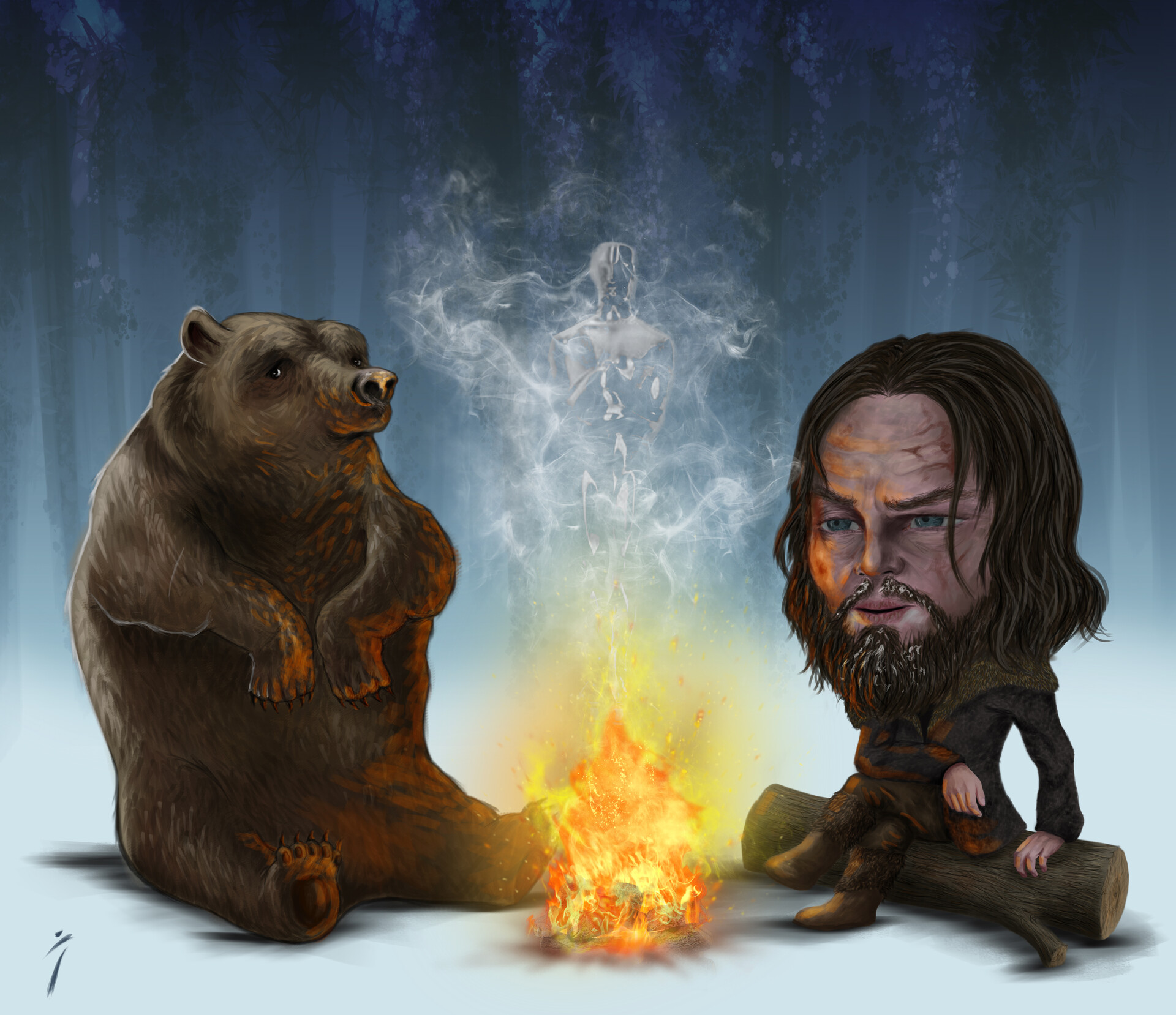 Artstation leonardo dicaprio in the revenant 