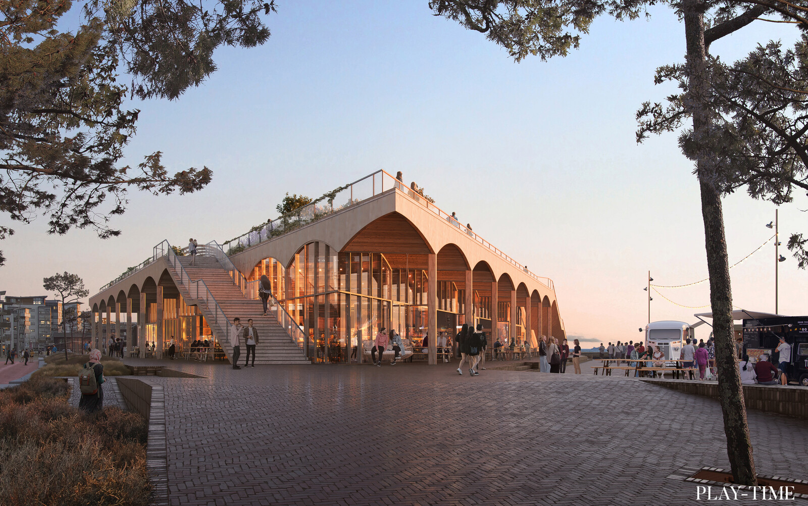 Pavilion by the sea, designed by Tengbom Architects. Images by Play-time.