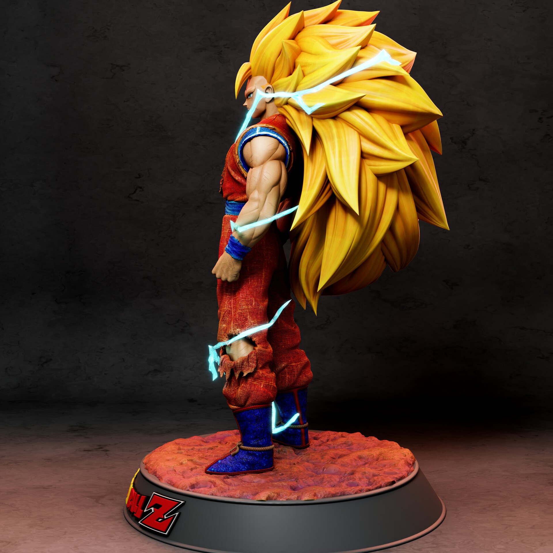 Goku Super Sayajin 3 - Obra de arte - artista Daniel N'jadaka