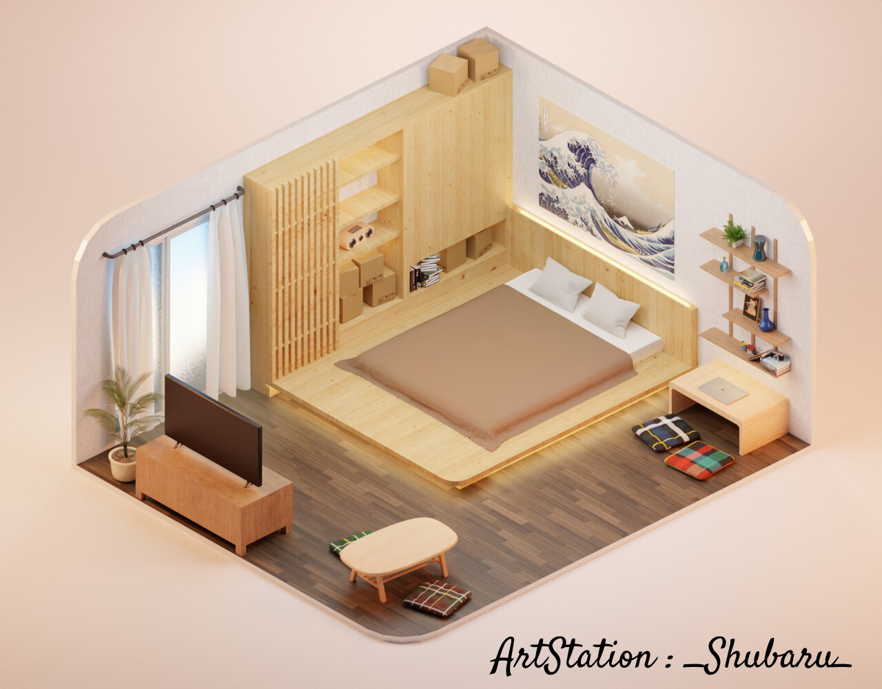 Modern japanese hot sale bedroom