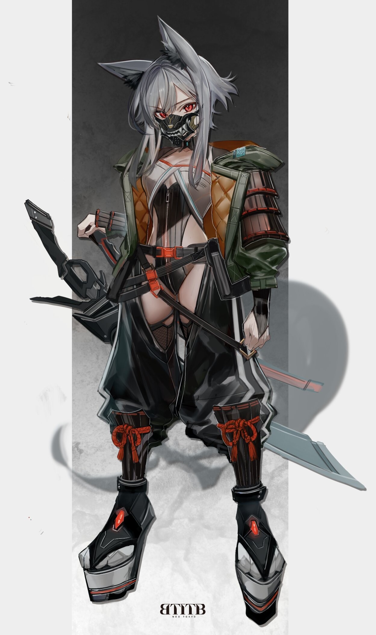 Anime Lady Samurai stock illustration Illustration of design  36290156