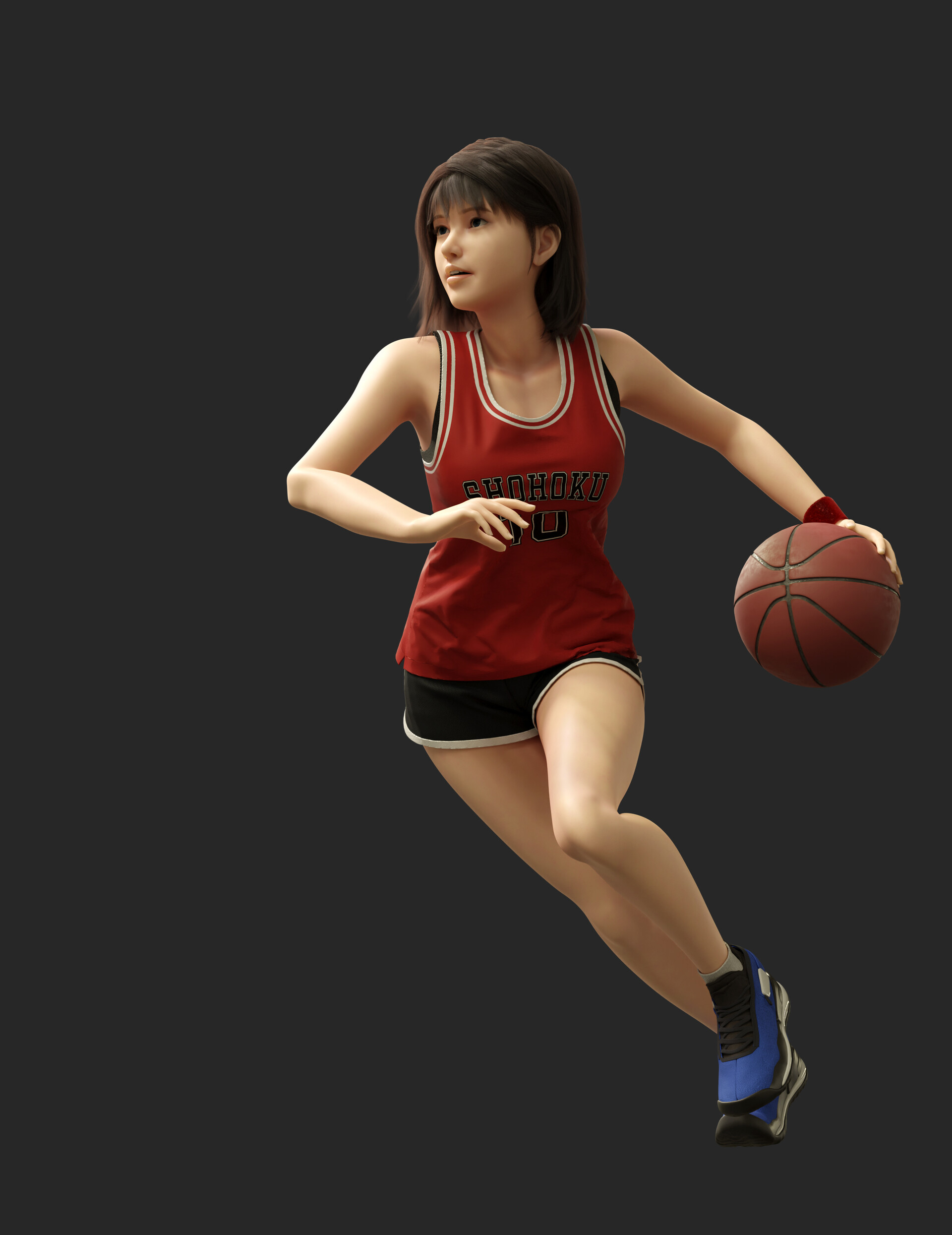 ArtStation - Slam Dunk Character - Haruko Akagi