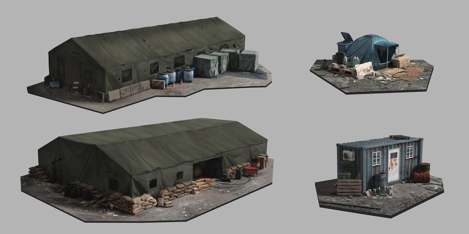 Post apocalyptic camp concepts