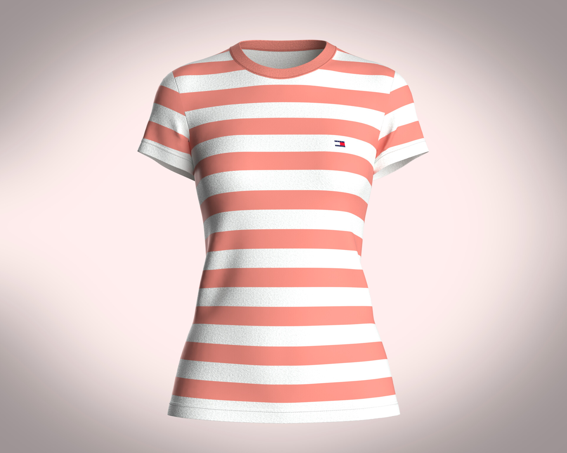 ArtStation - Tommy Hilfiger-Girls Crewneck Stripe T-Shirt