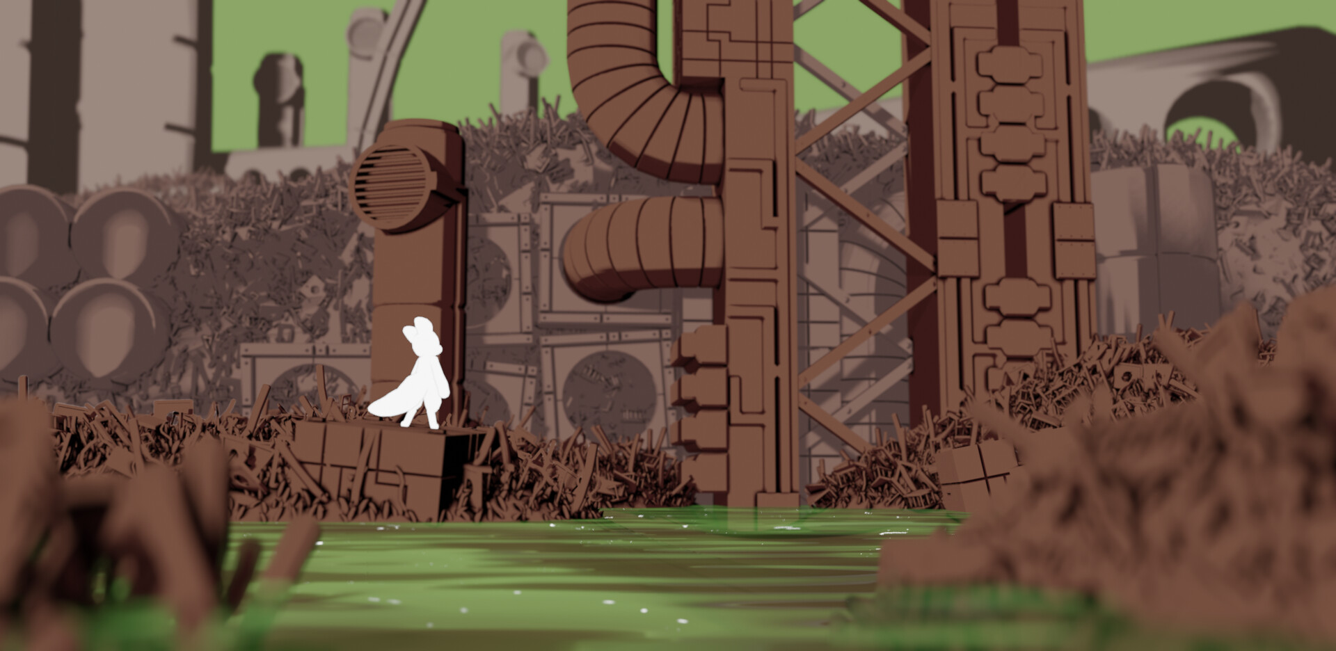 ArtStation Garbage Wastes from Rain World