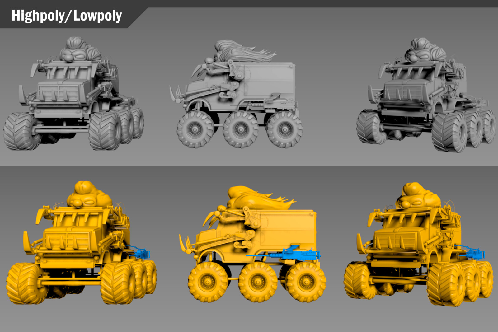 High poly/ Low poly models