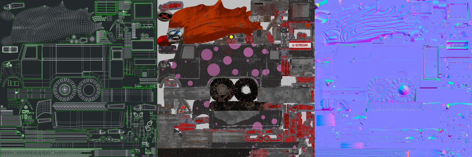 Texture Set: UVs, Albedo, Normals