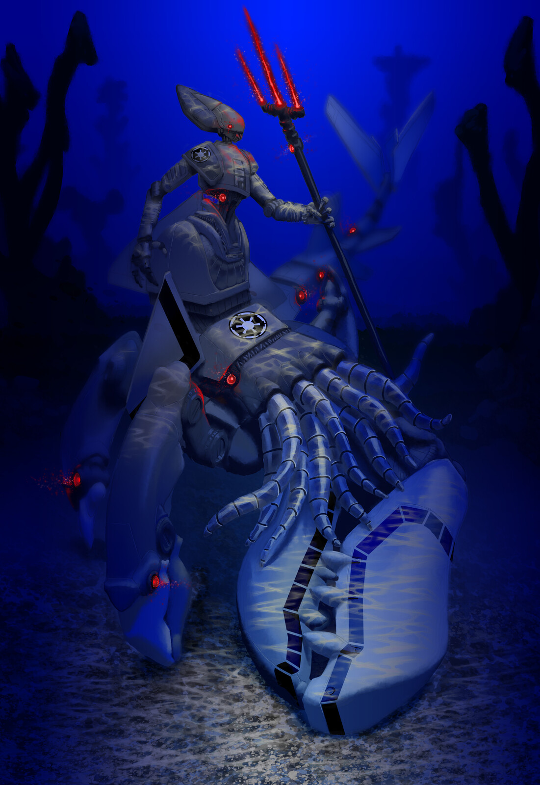 Imperial Deep Sea Droid - MerMay Star Wars Fan Art