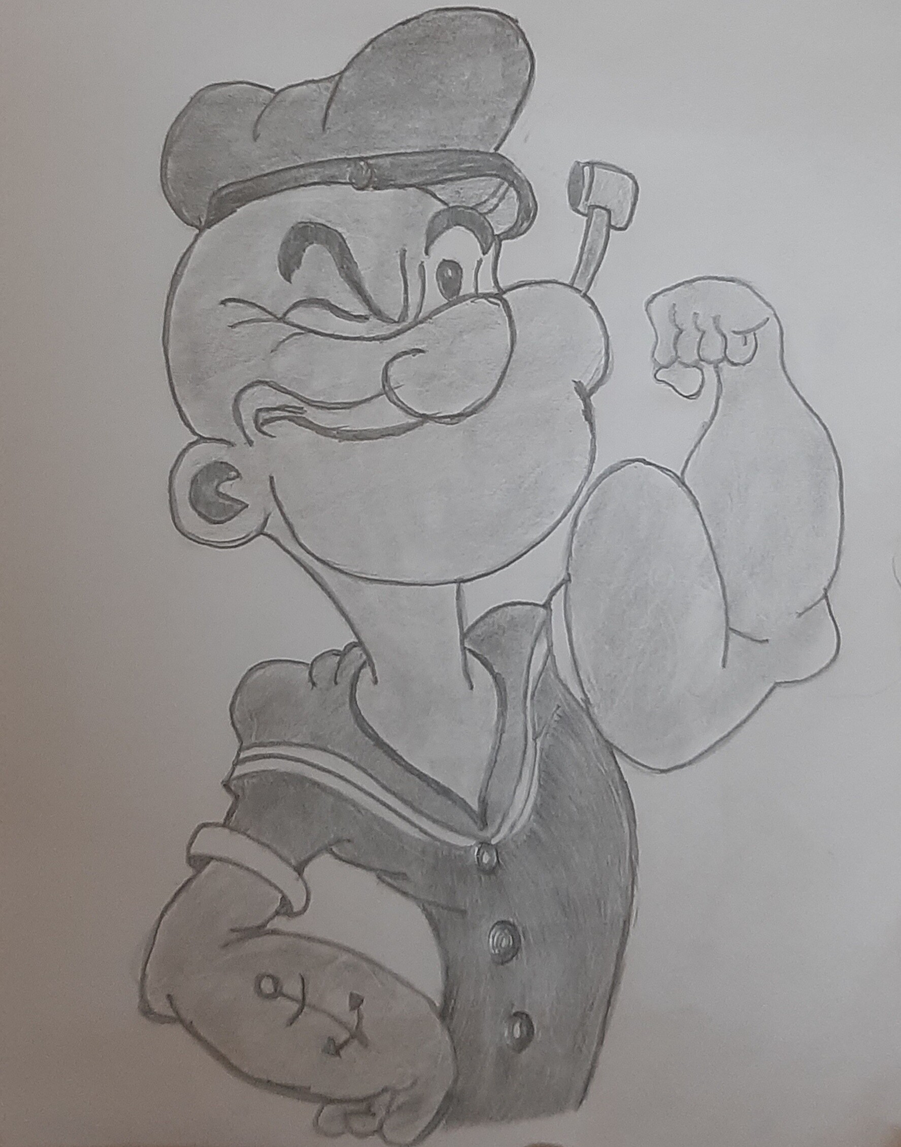 How to draw a Popeye Step by Step