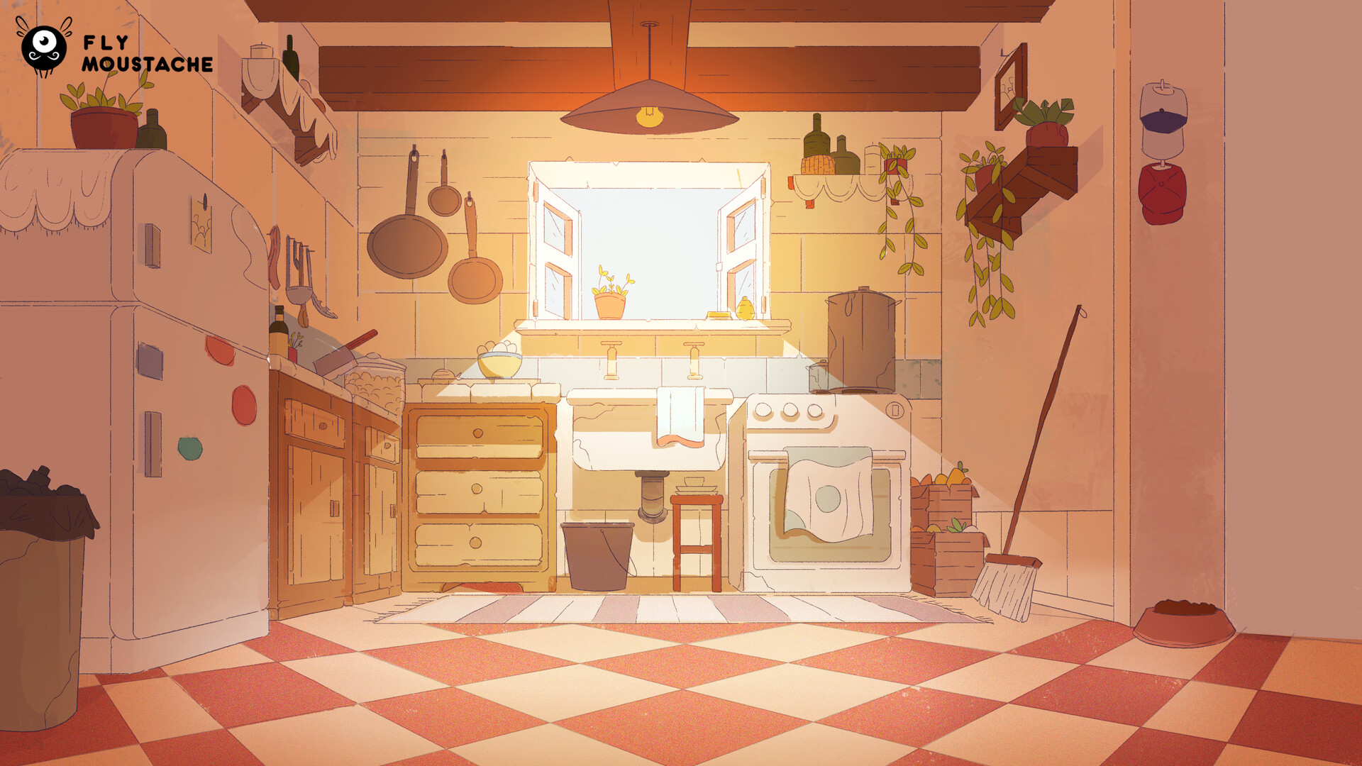 ArtStation - Kitchen Background, image size:1920x1080