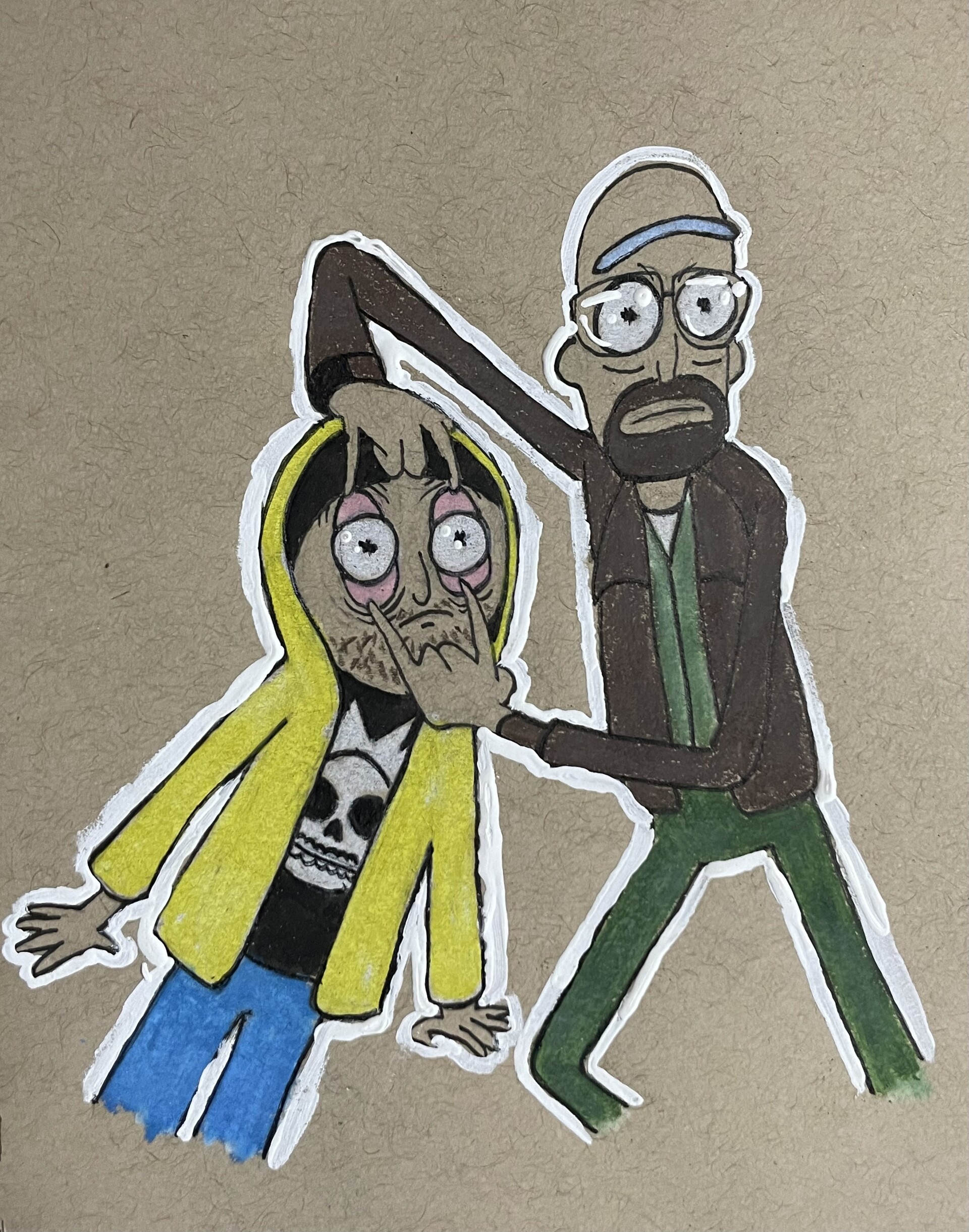 breaking bad crossover with rick and morty, fanart