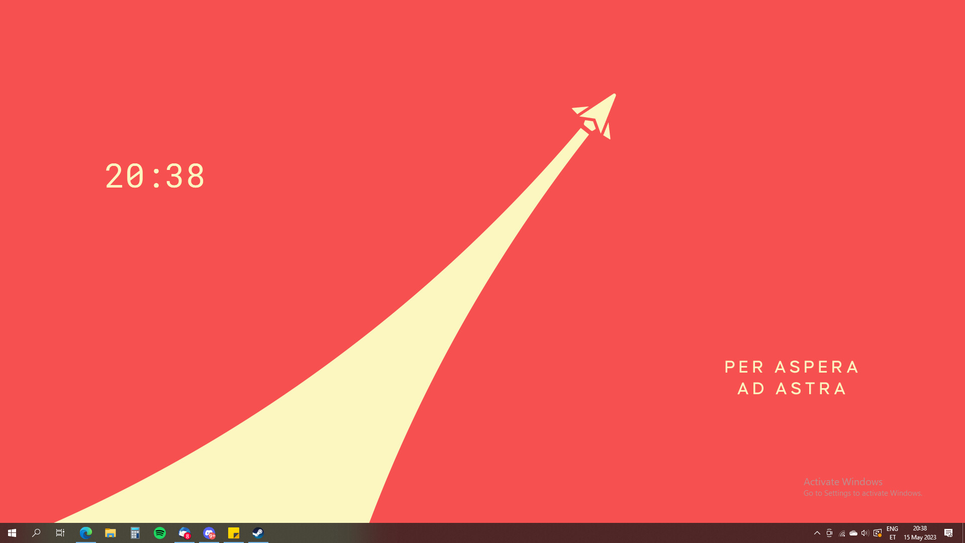 Kevin Otto Koit - Minimalism "Per aspera ad astra" poster