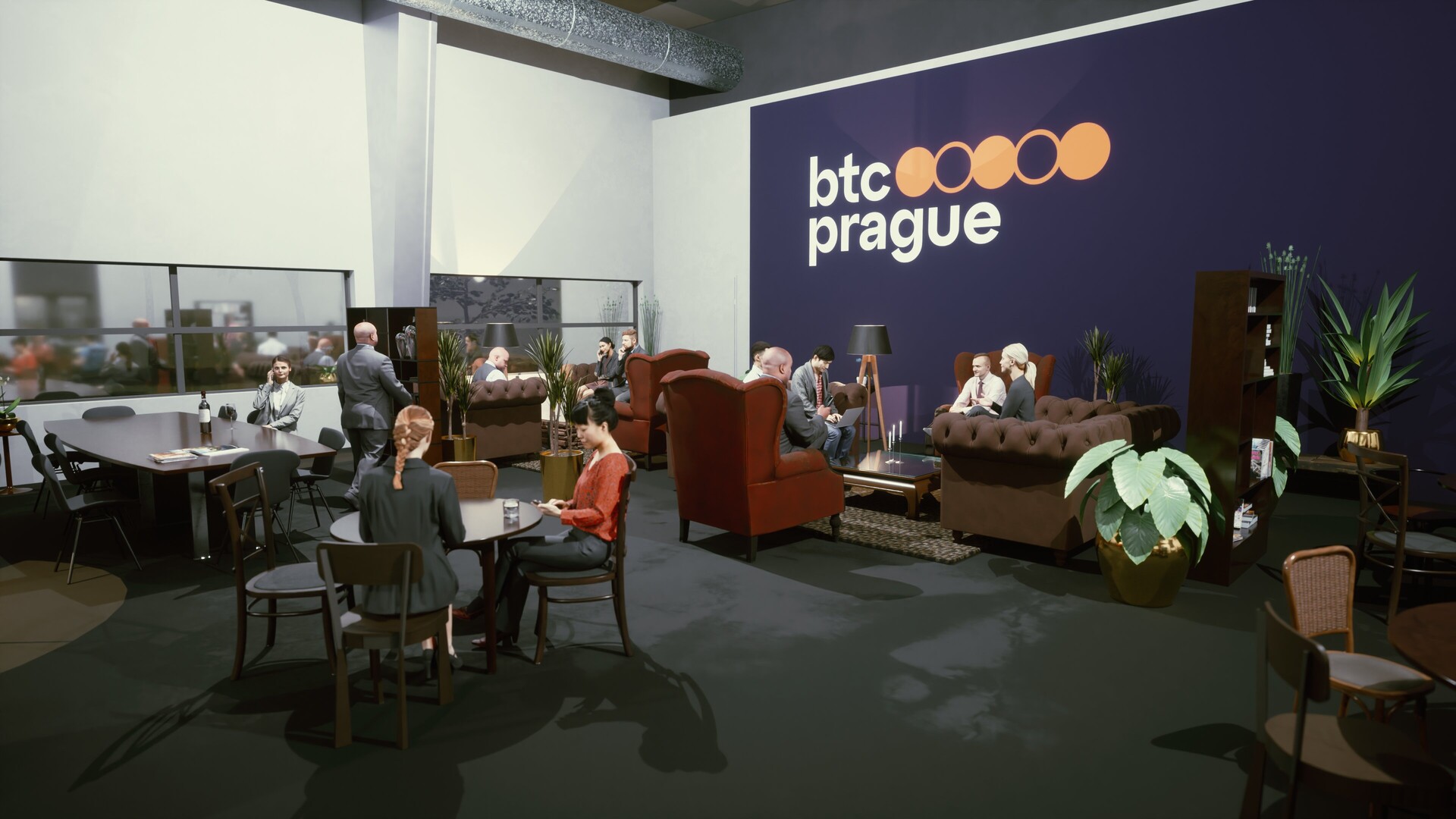 ArtStation - VIP lounge visualization for Bitcoin conference BTC PRAGUE 2023