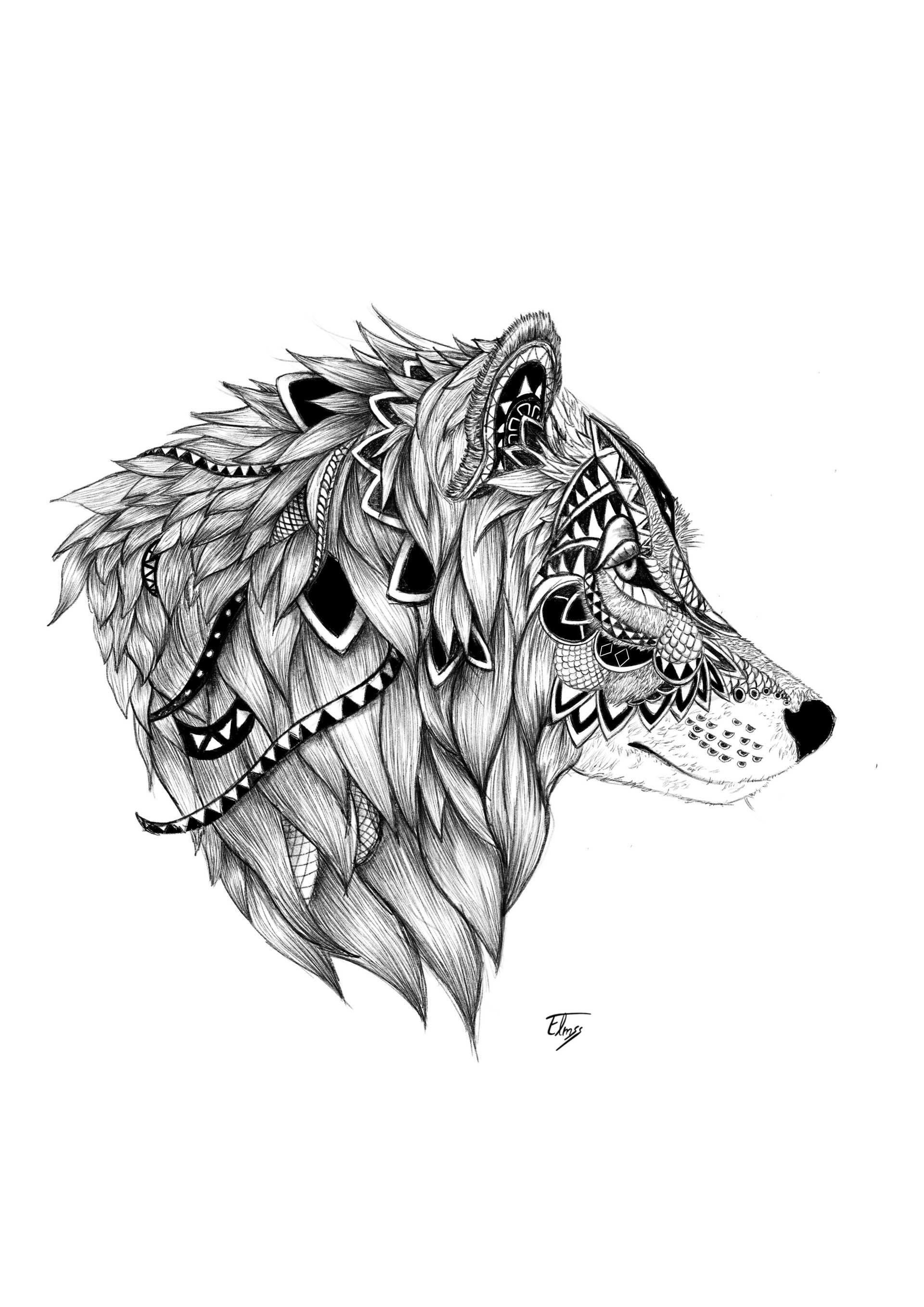 Artstation Mandala Wolf