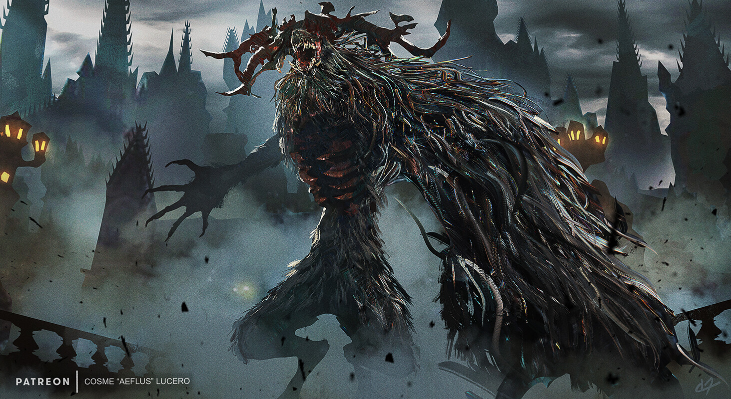 ArtStation Bloodborne Cleric Beast 2   Cosme Aeflus Lucero Cleric Beast 2023 Patreon 