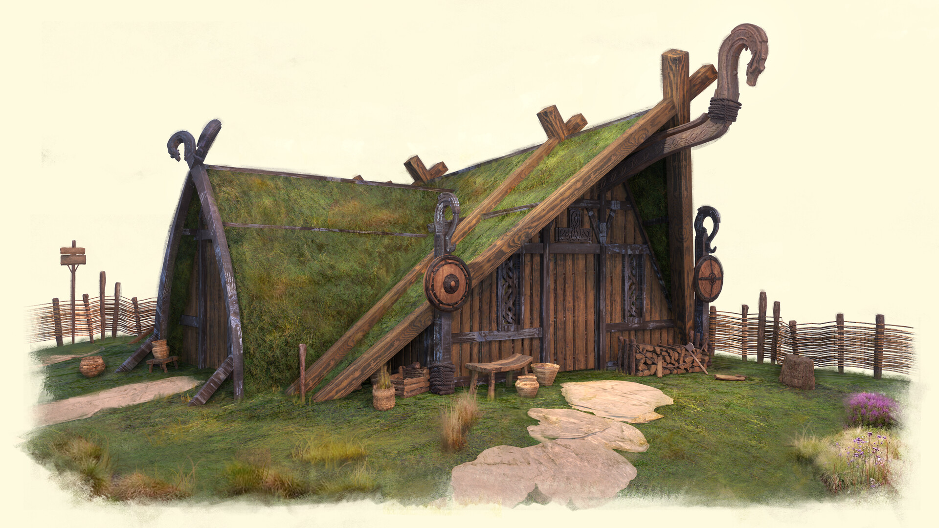 ArtStation Concept Design Viking House