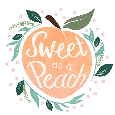 Maili taniguchi sweet as a peach sign design