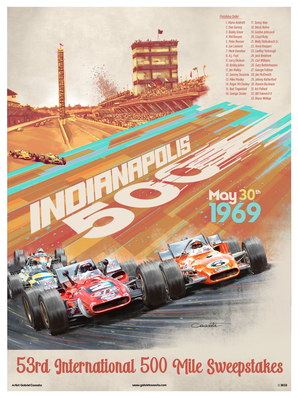 1969 Indianapolis 500 poster