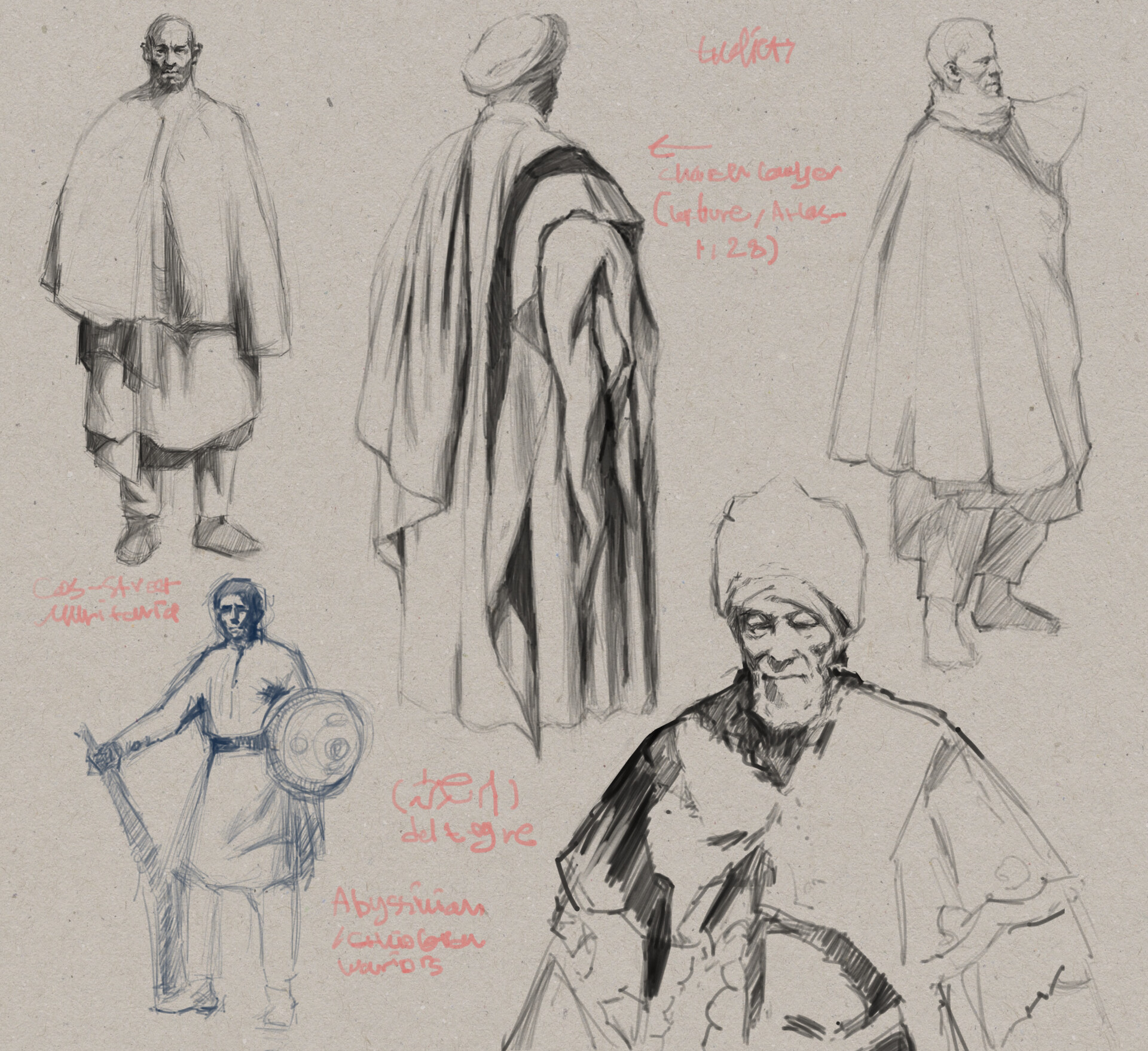 ArtStation - character studies for a graphic book project