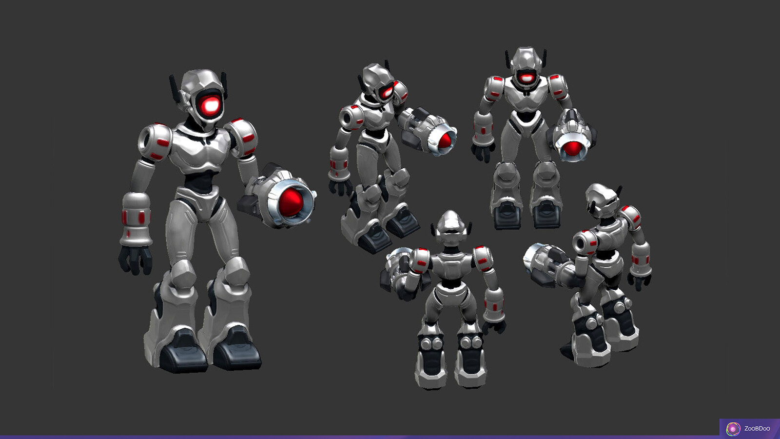 LaserBot 3D concepts. The body shape of ZooBDo characters in general are inspired in Disney Infinity body proportions.